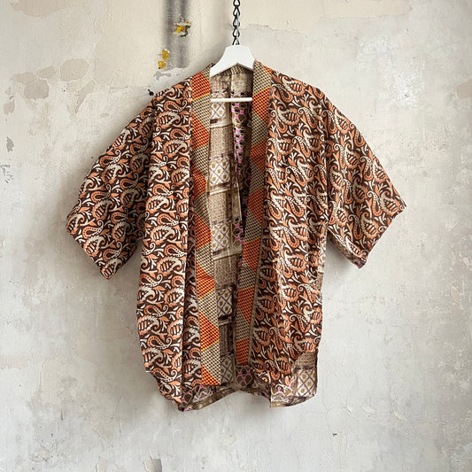 Vintage Saree Silk Open Shirt