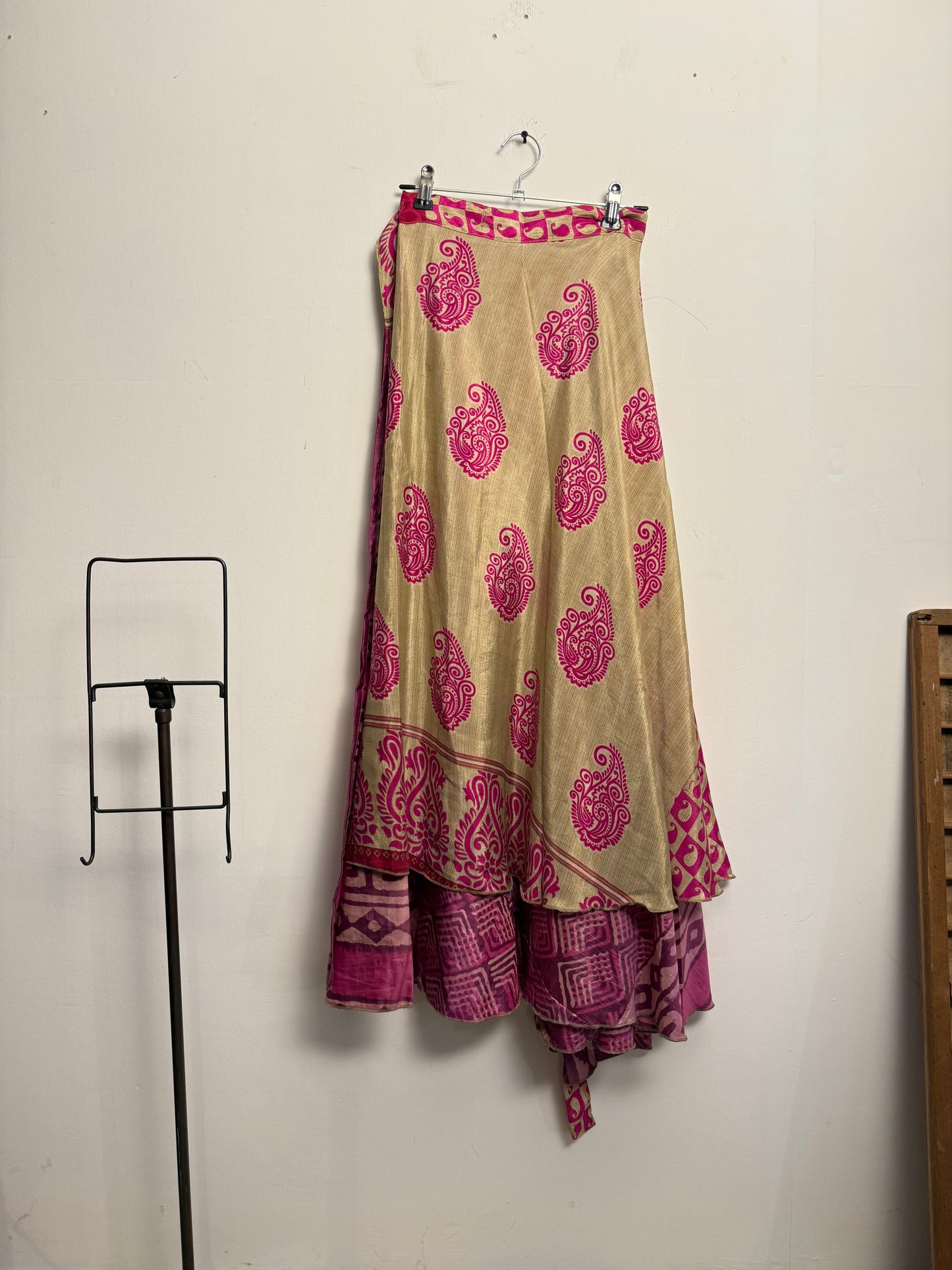 Vintage Saree Silk Wrap Skirt