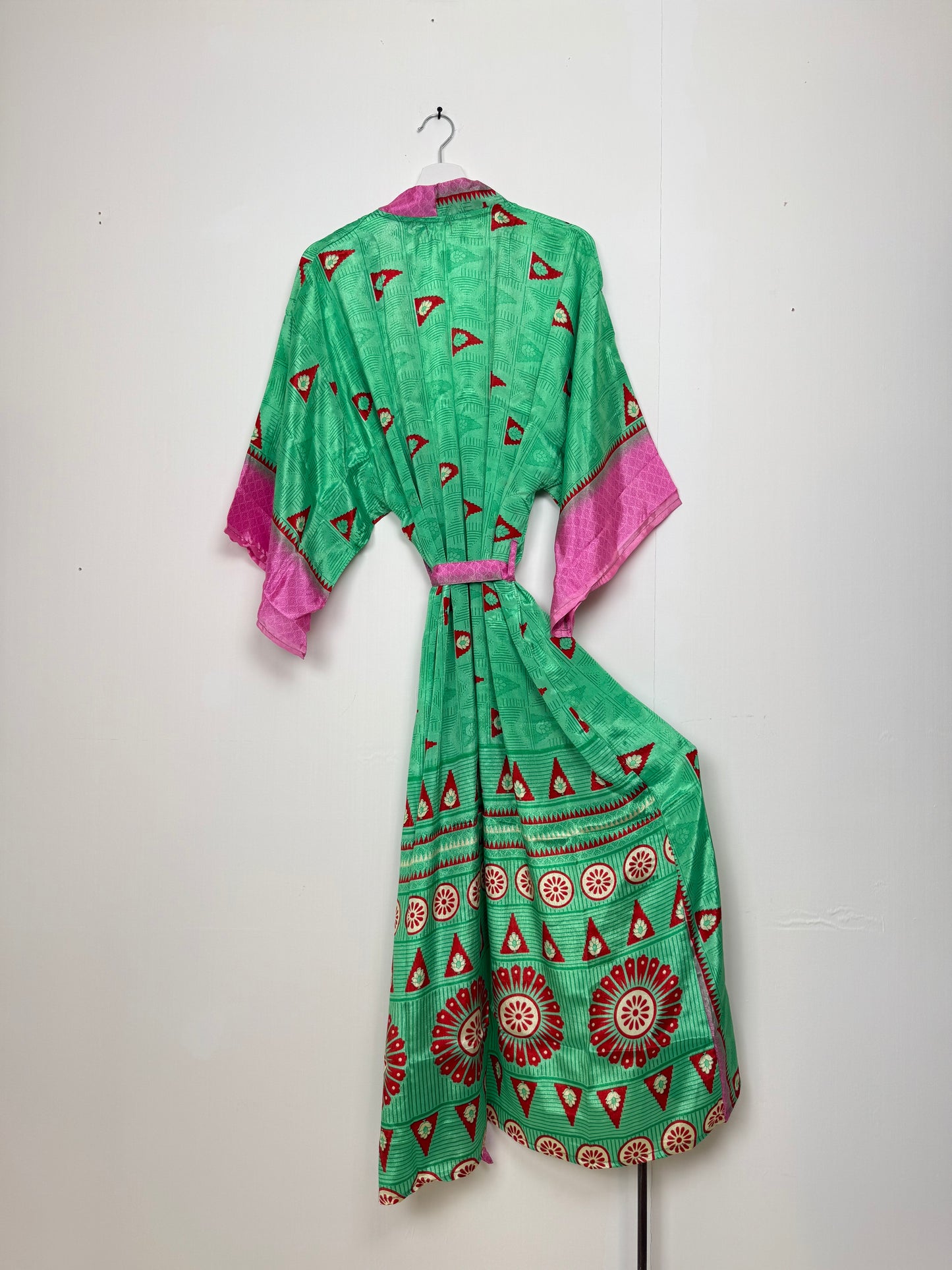 Vintage Saree Silk Kimono / Duster - Long