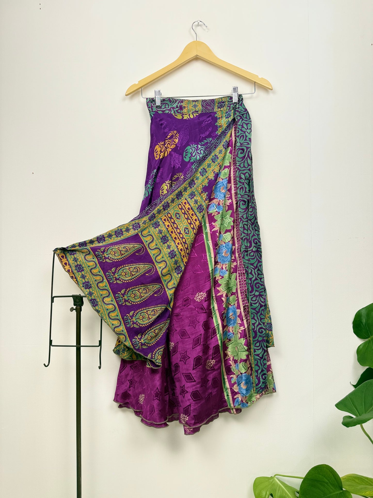 Vintage Saree Silk Wrap Skirt