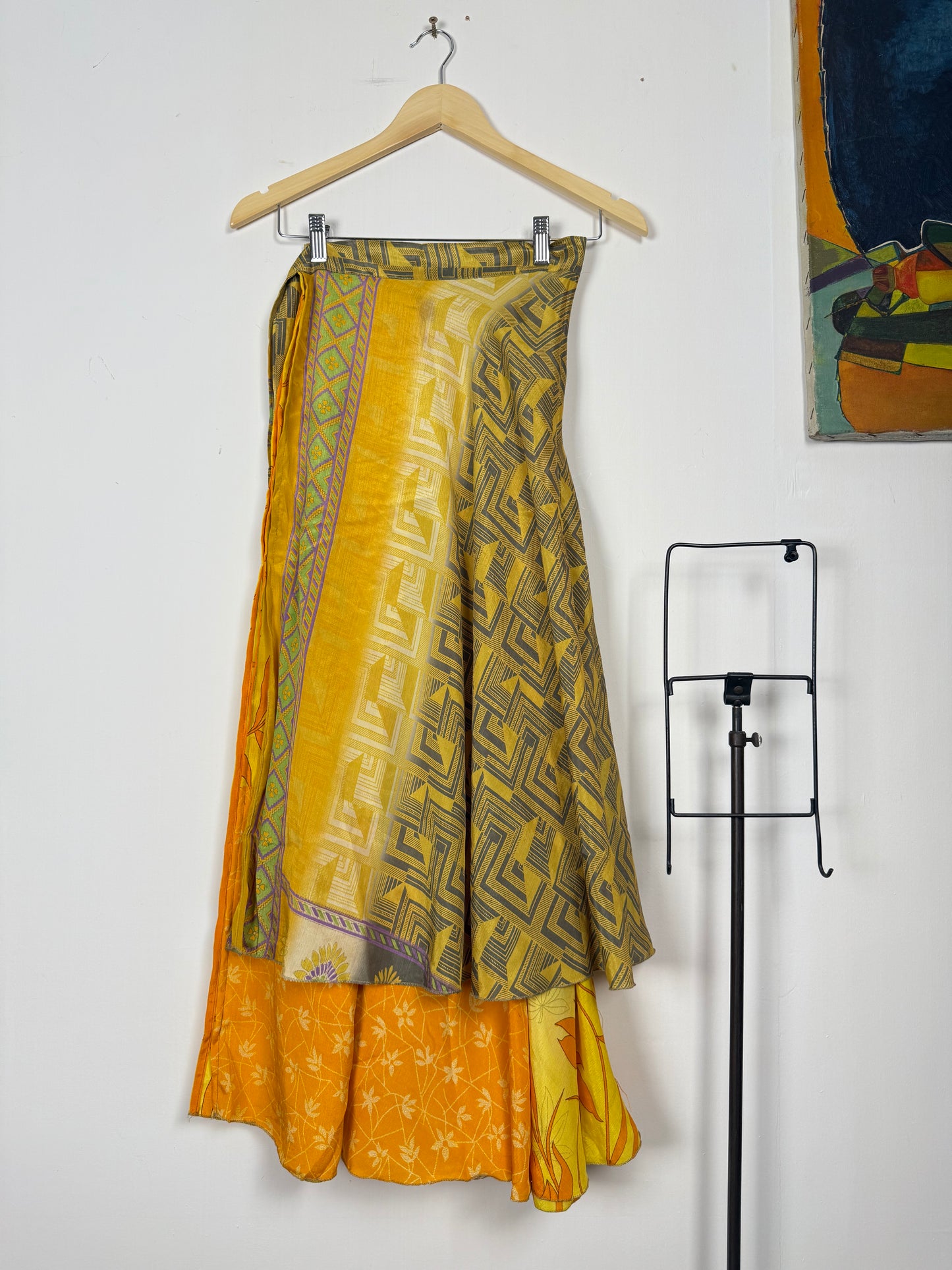 Vintage Saree Silk Wrap Skirt