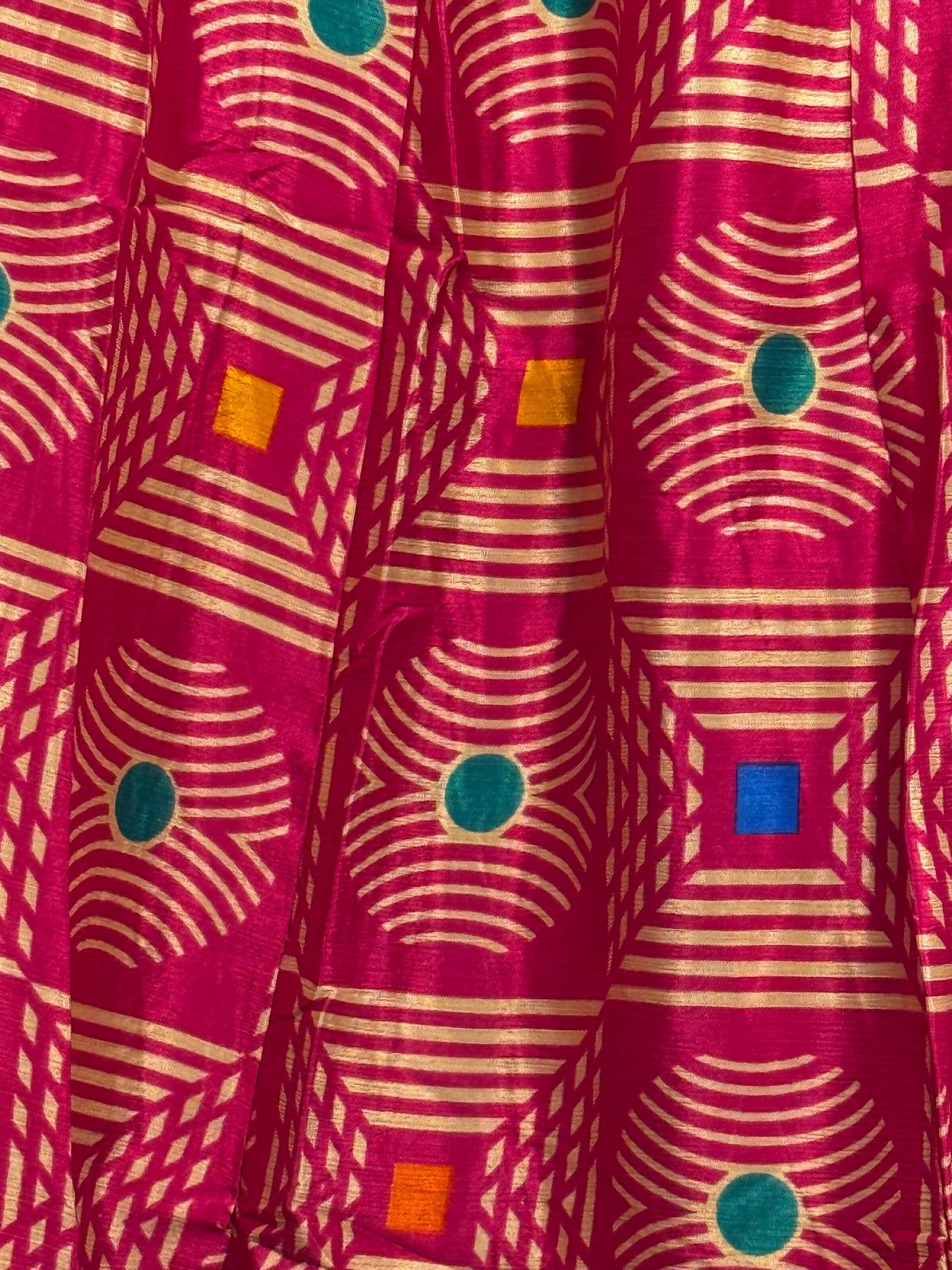 Vintage Saree Silk Pleated Skirt