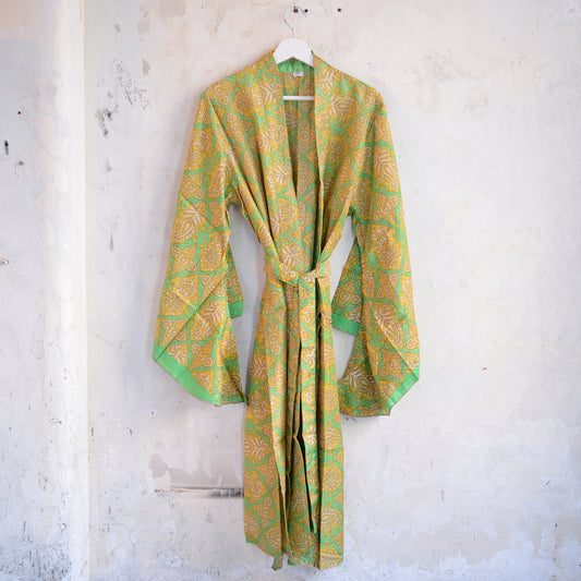 Vintage Saree Silk Batwing Kimono