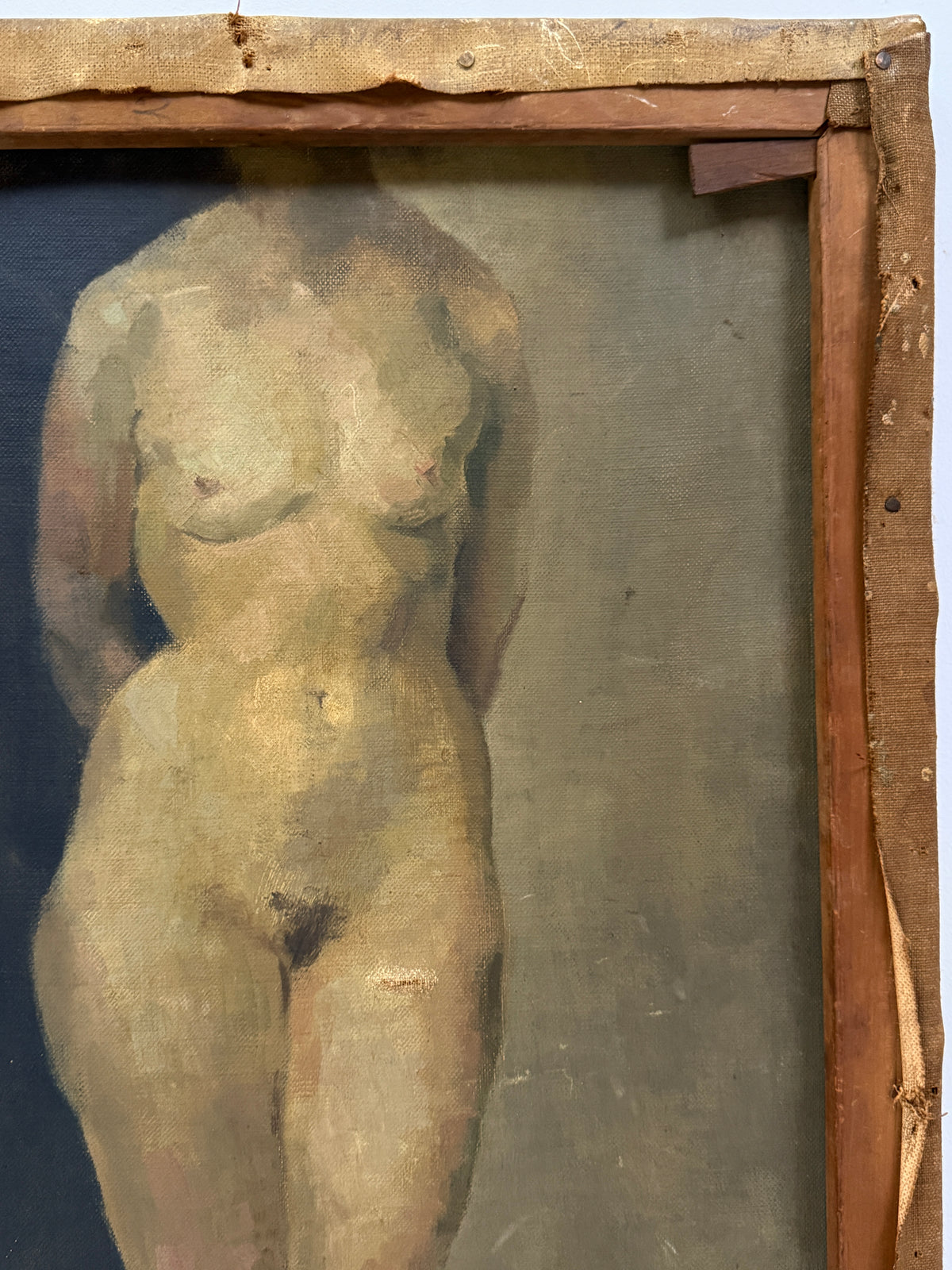 Abstract Landscape with Nude Study Verso - British School, c.1930s–40s