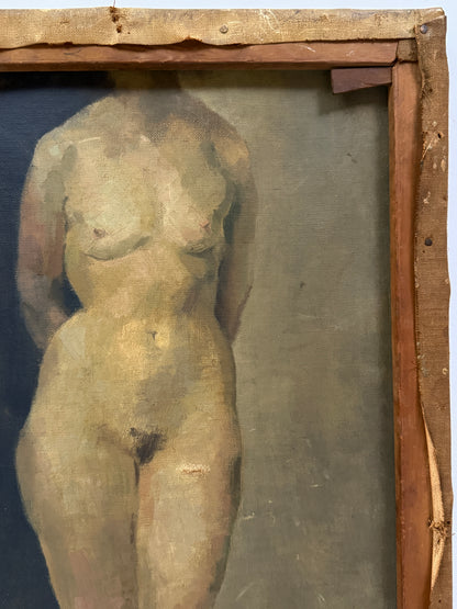Abstract Landscape with Nude Study Verso - British School, c.1930s–40s
