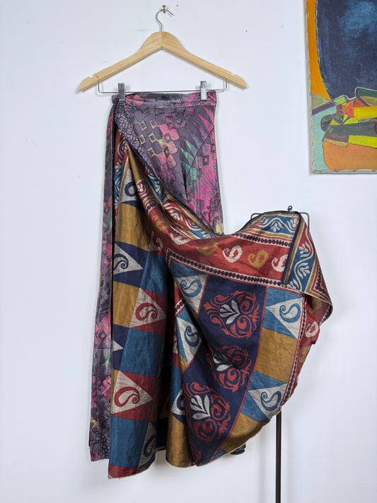 Vintage Saree Silk Wrap Skirt