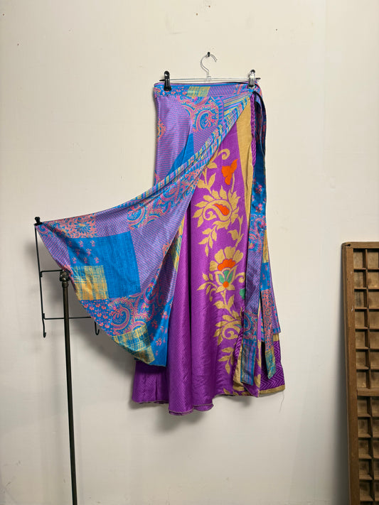 Vintage Saree Silk Wrap Skirt