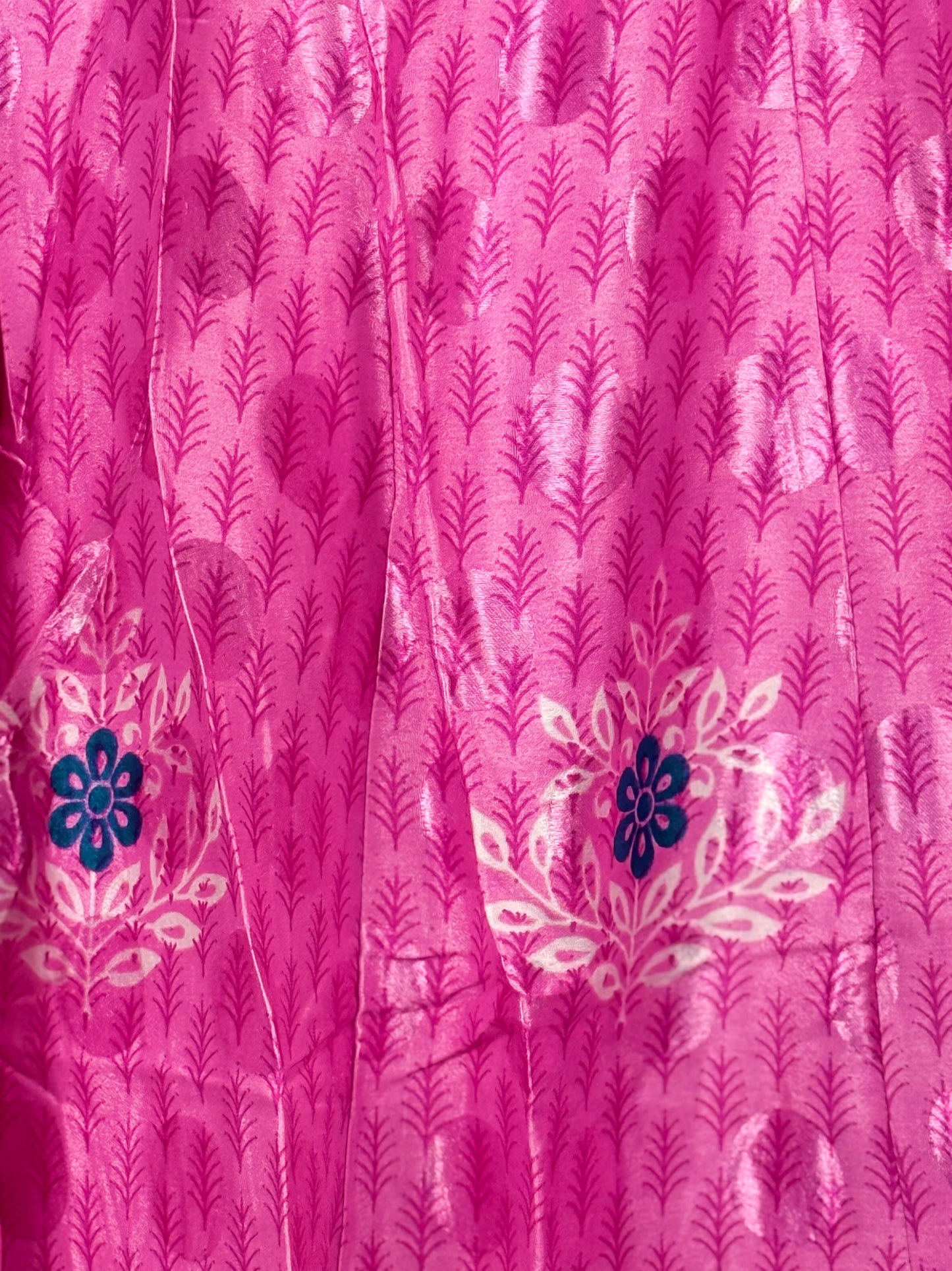 Vintage Saree Silk Pleated Skirt