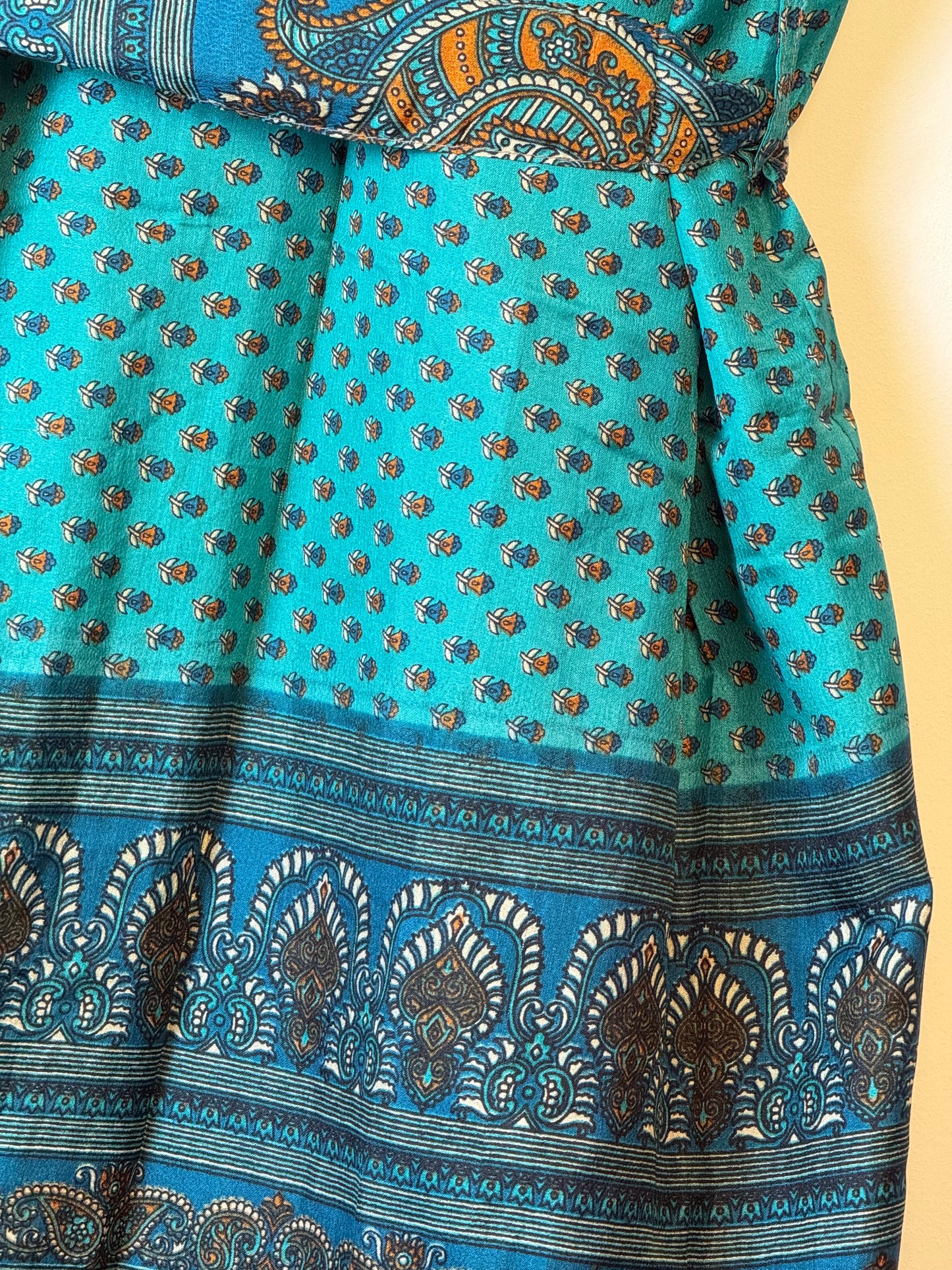 Vintage Saree Silk Kimono / Duster - Long