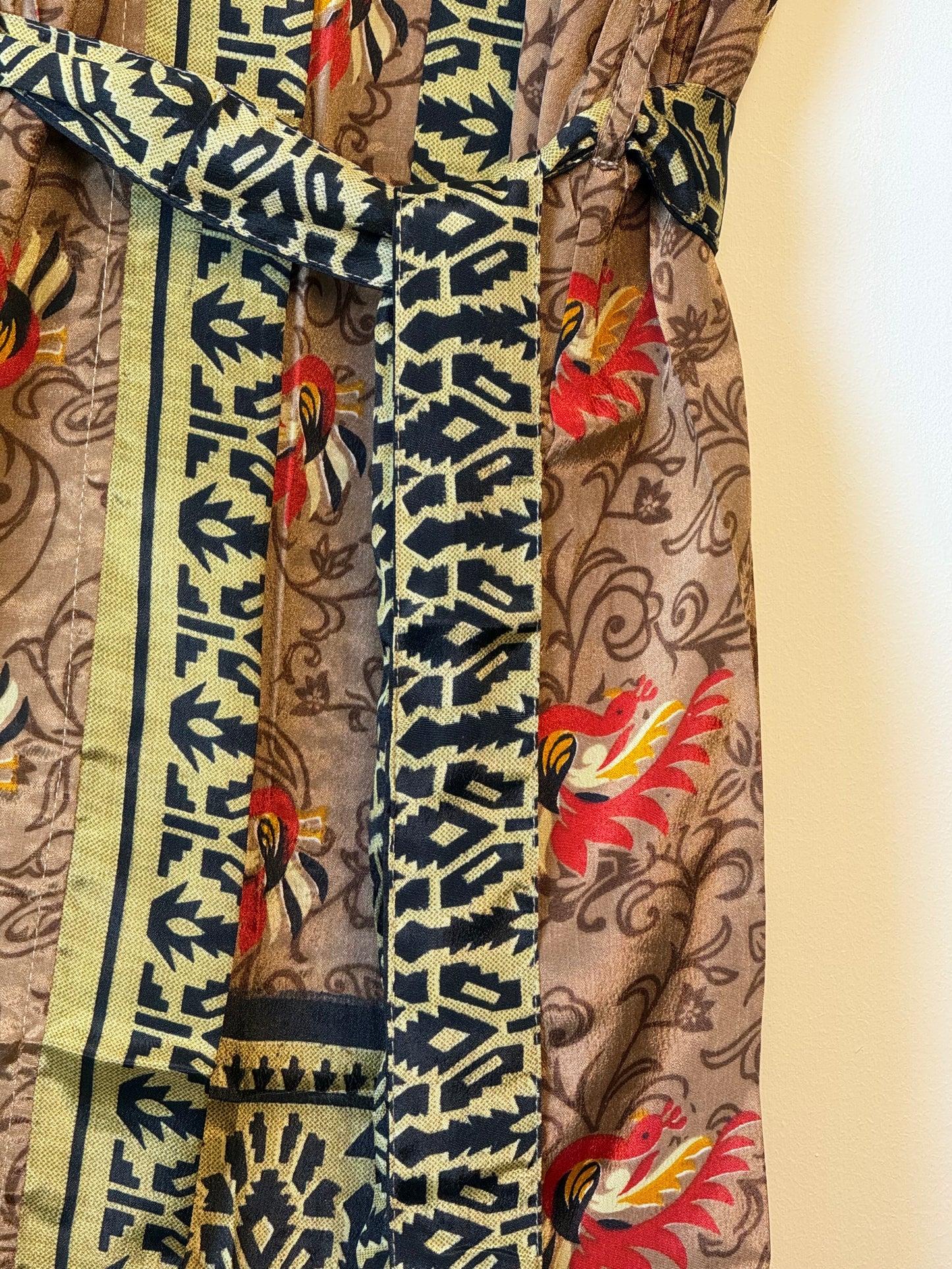 Vintage Saree Silk Kimono / Duster - Long