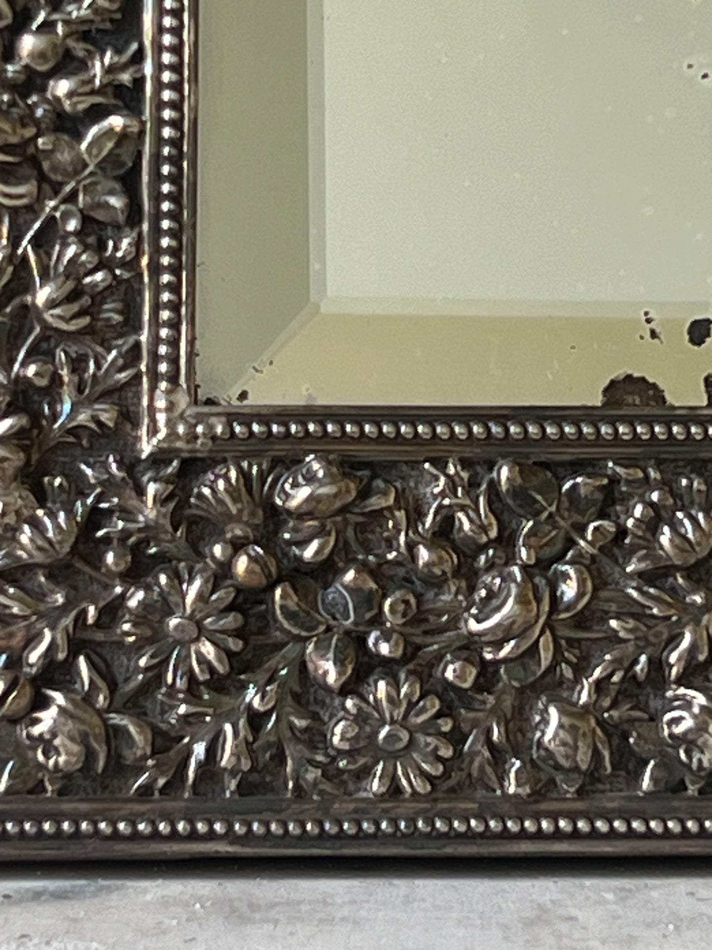 A 19th Century Silver Wall Mirror