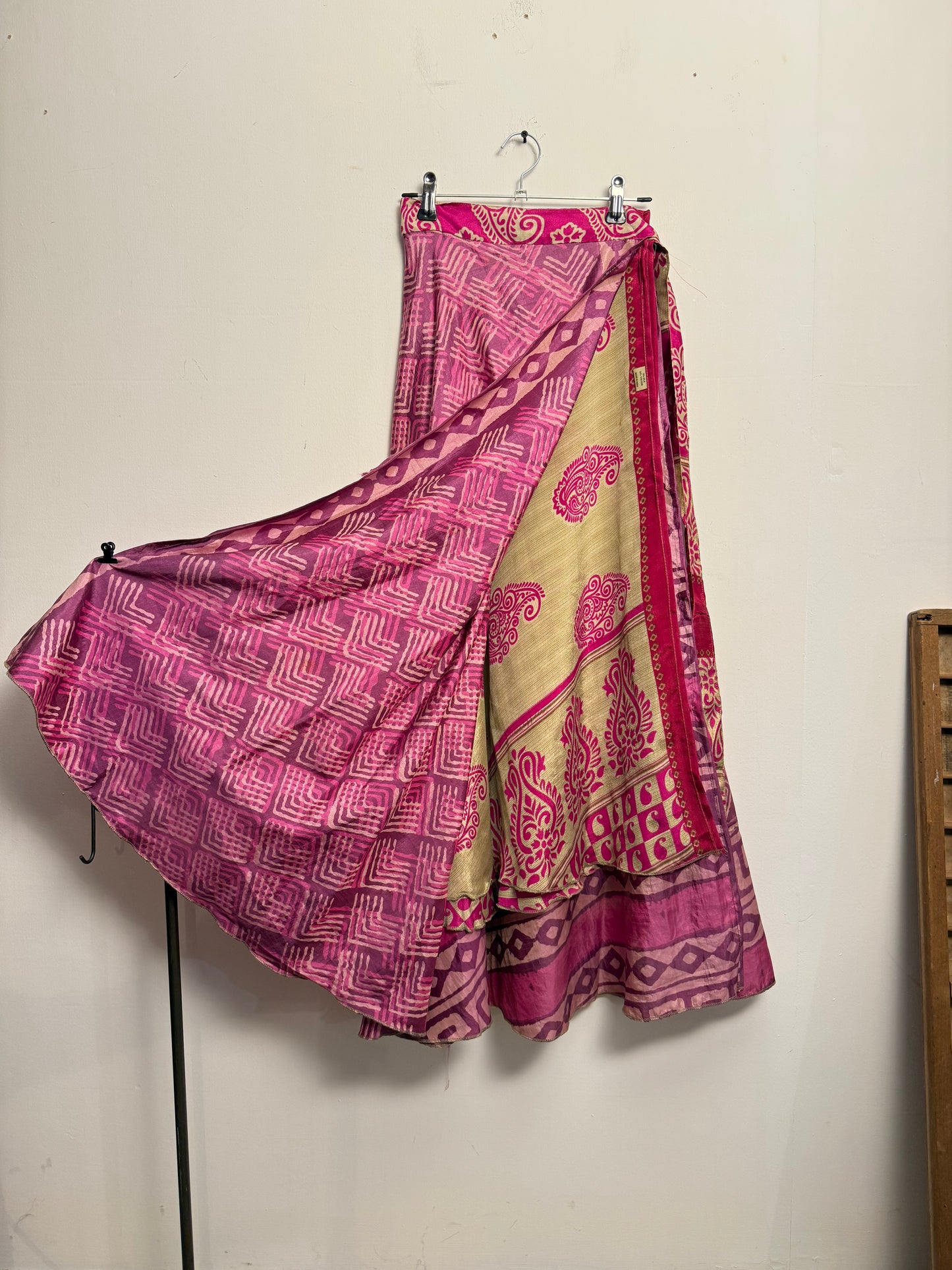 Vintage Saree Silk Wrap Skirt