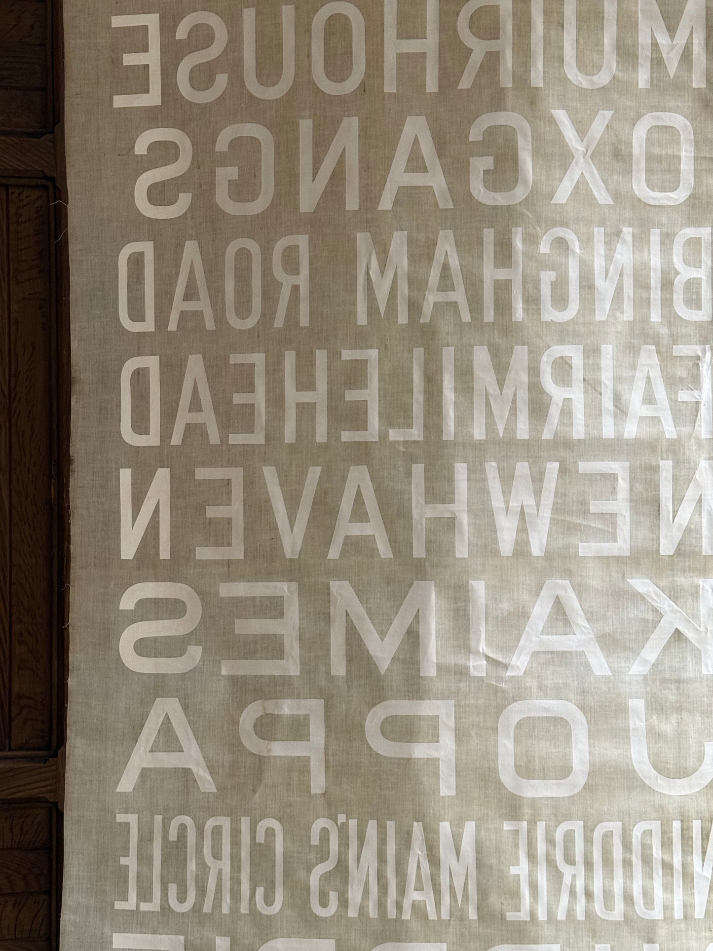 1950’s Linen Destination Bus Blind - Edinburgh - 
Hillend to Broomhouse