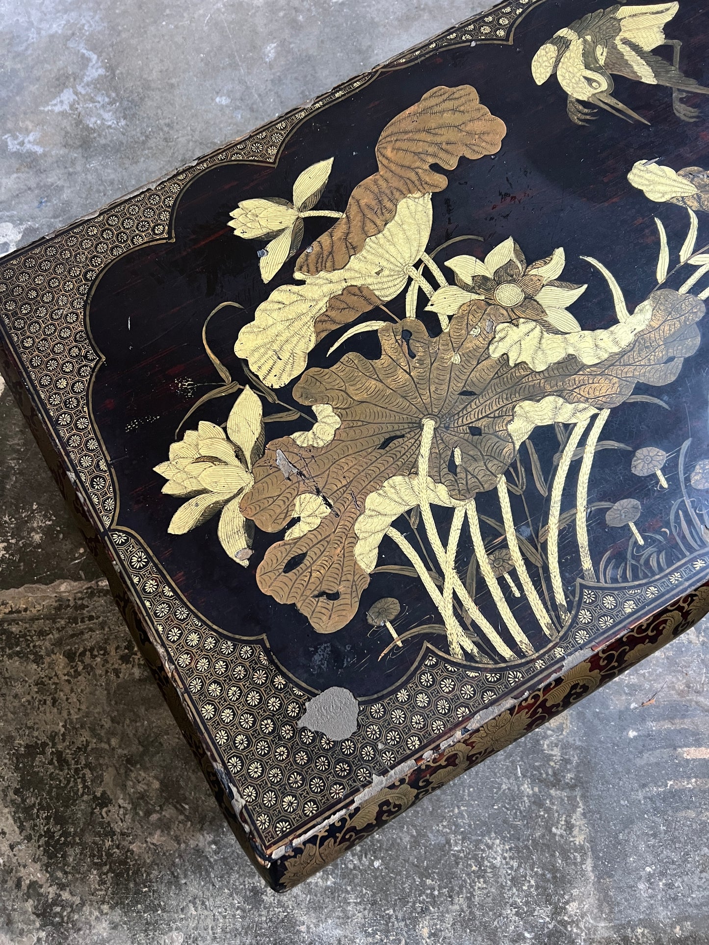 A Chinese Export Lacquered Coffee Table