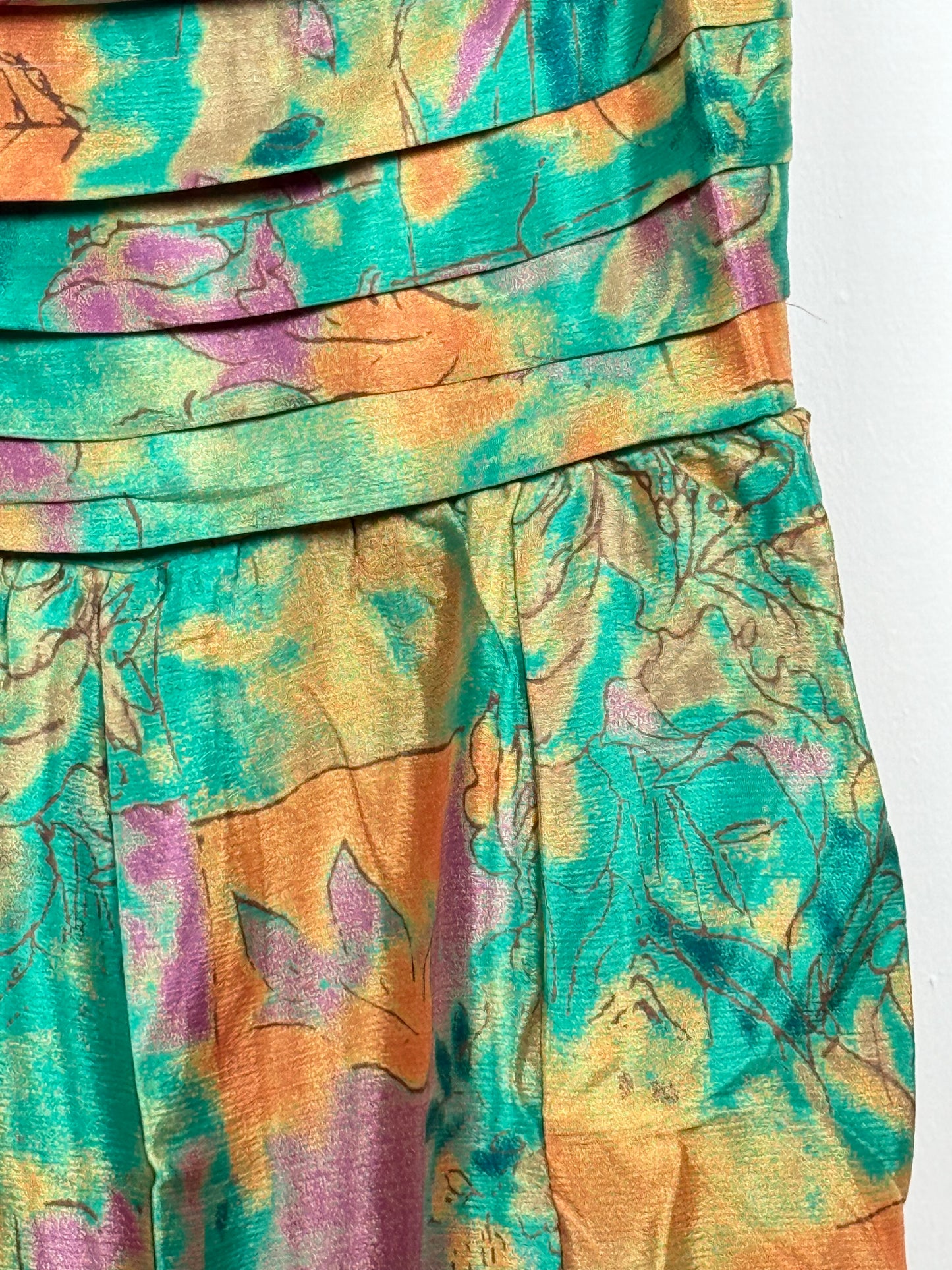 Vintage Saree Silk Pleated Skirt