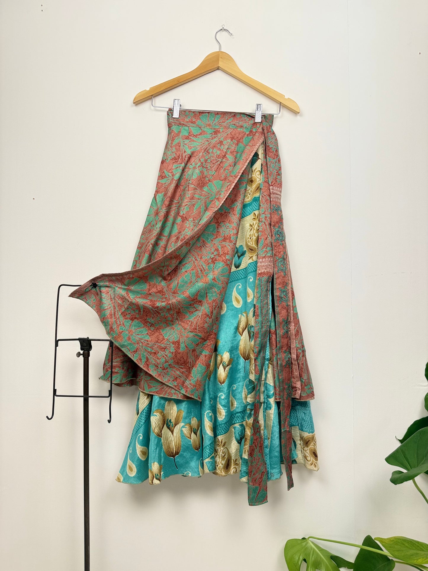 Vintage Saree Silk Wrap Skirt