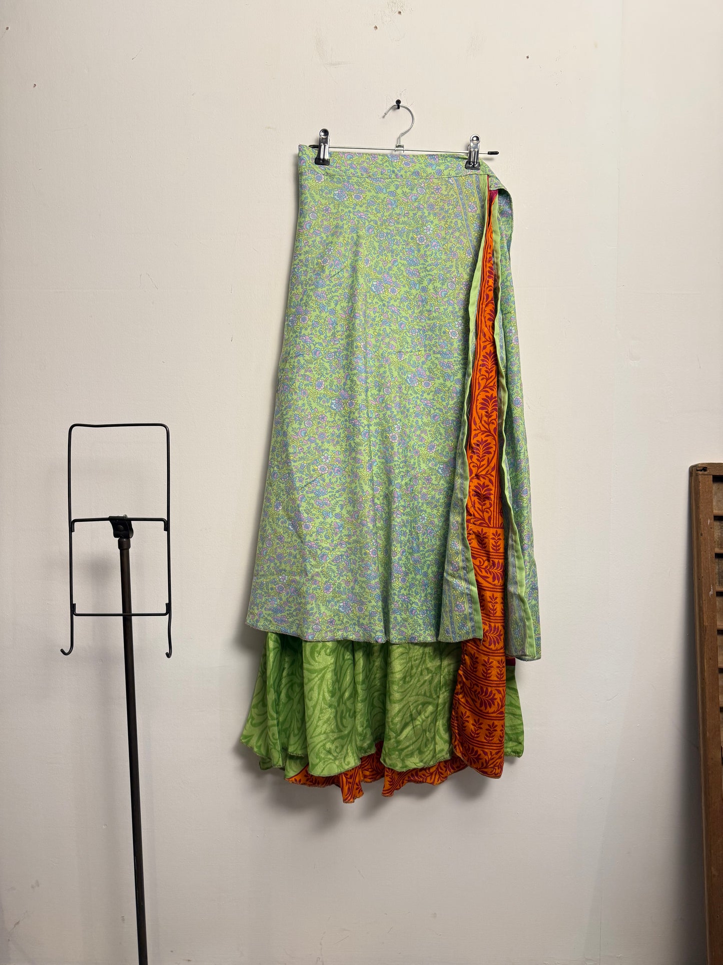 Vintage Saree Silk Wrap Skirt
