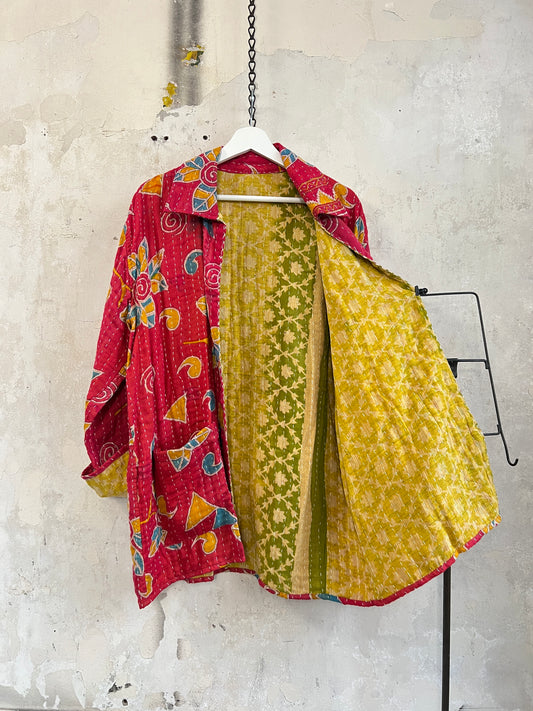 Vintage Cotton Kantha Reversible Jacket ~ No 15