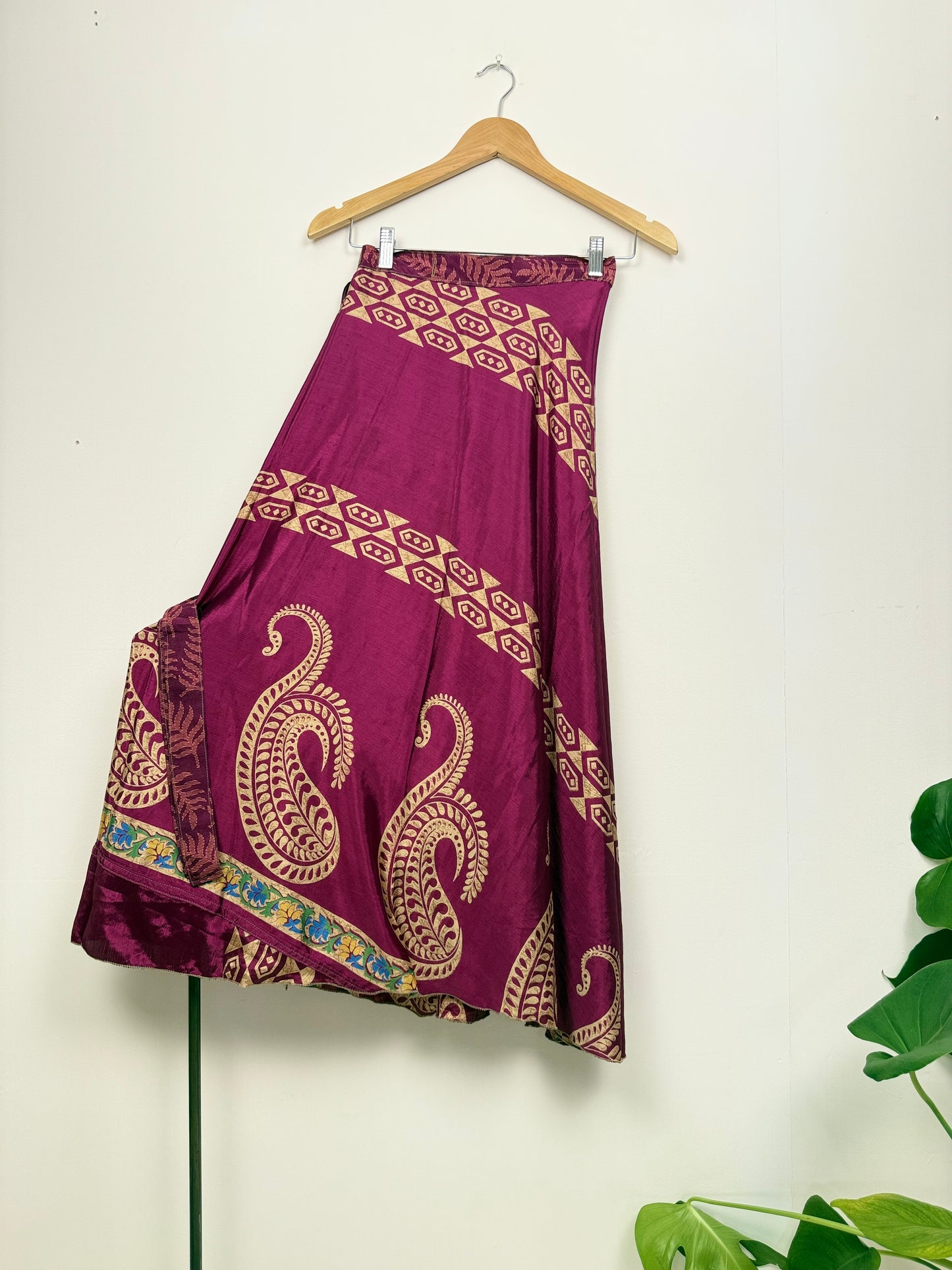 Vintage Saree Silk Wrap Skirt