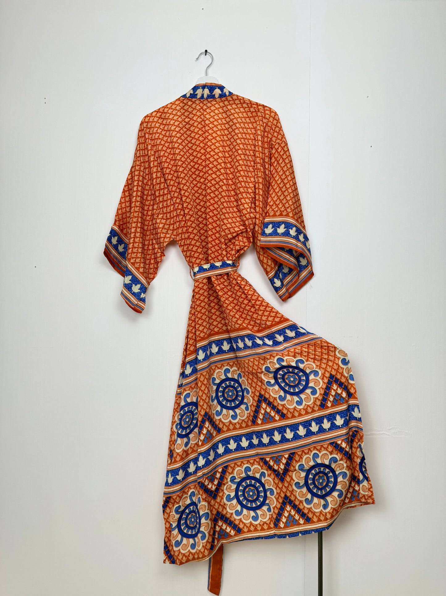 Vintage Saree Silk Kimono / Duster - Long