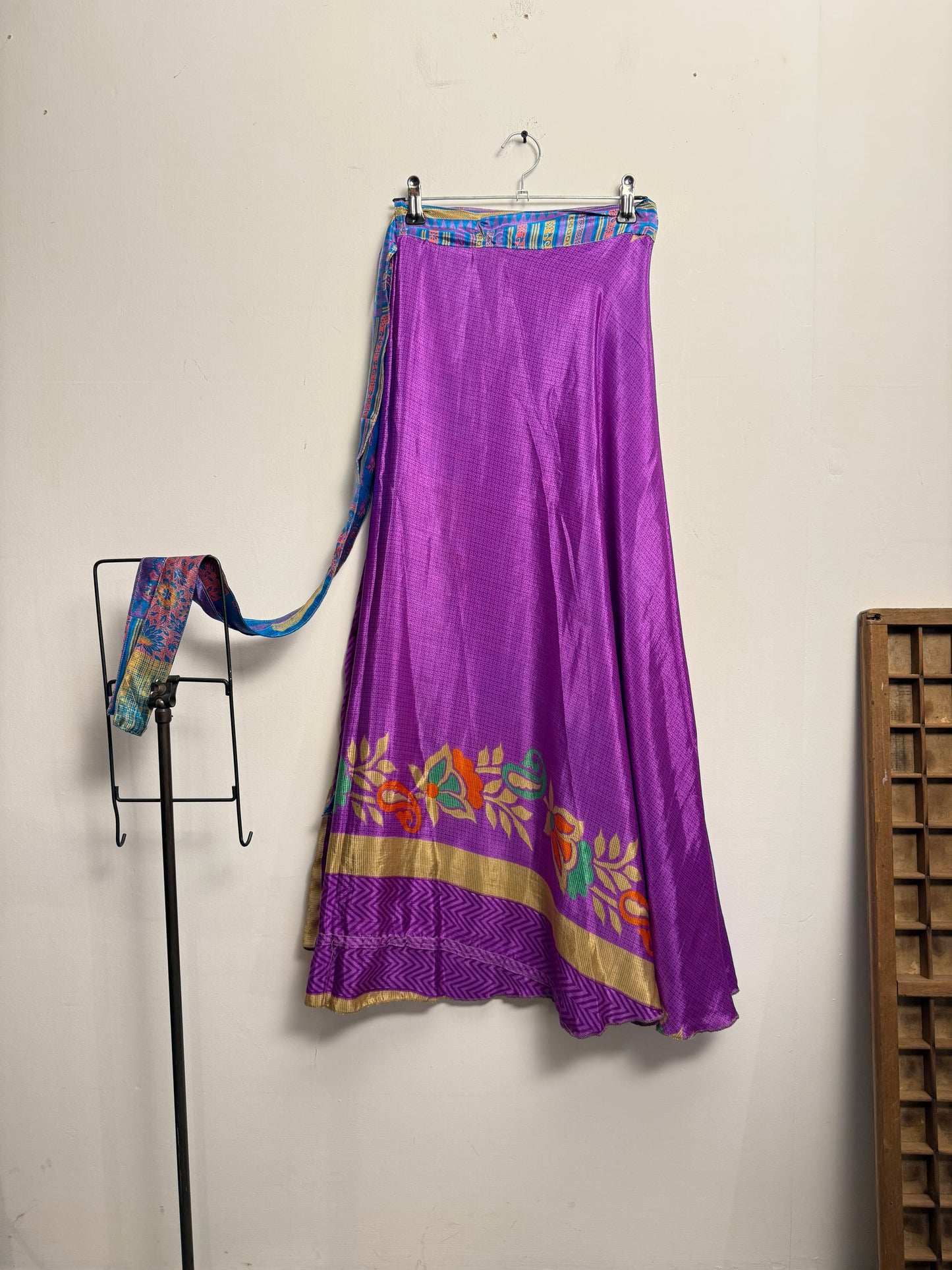 Vintage Saree Silk Wrap Skirt