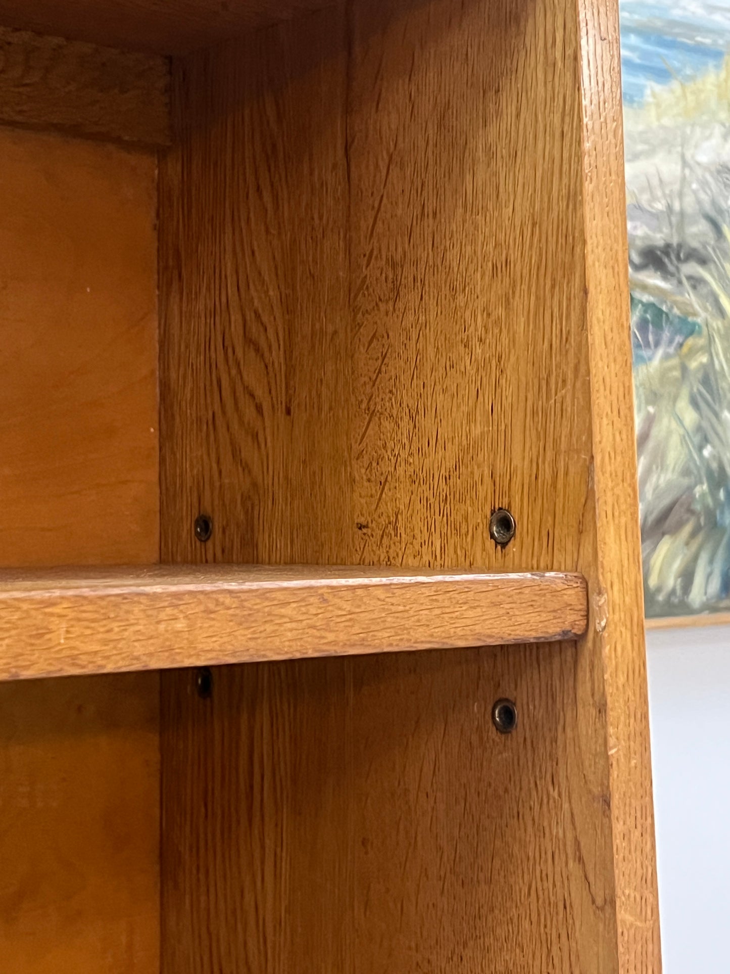 A 1950's Oak Open Bookcase