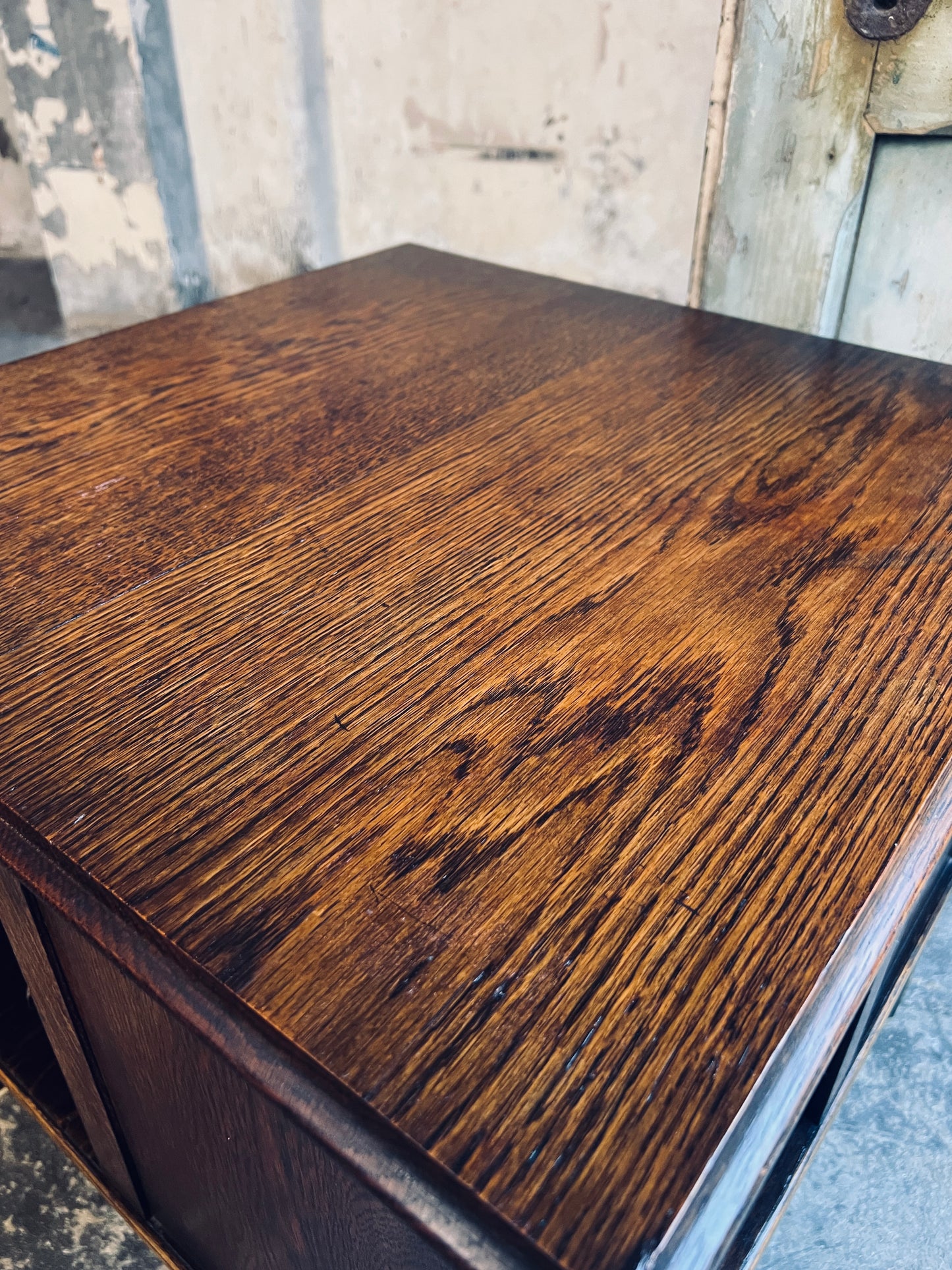 1920’s Four Sided Oak Bookcase & Side Table