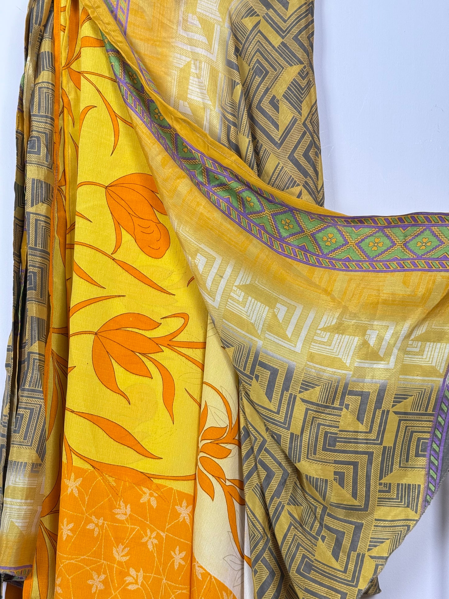 Vintage Saree Silk Wrap Skirt