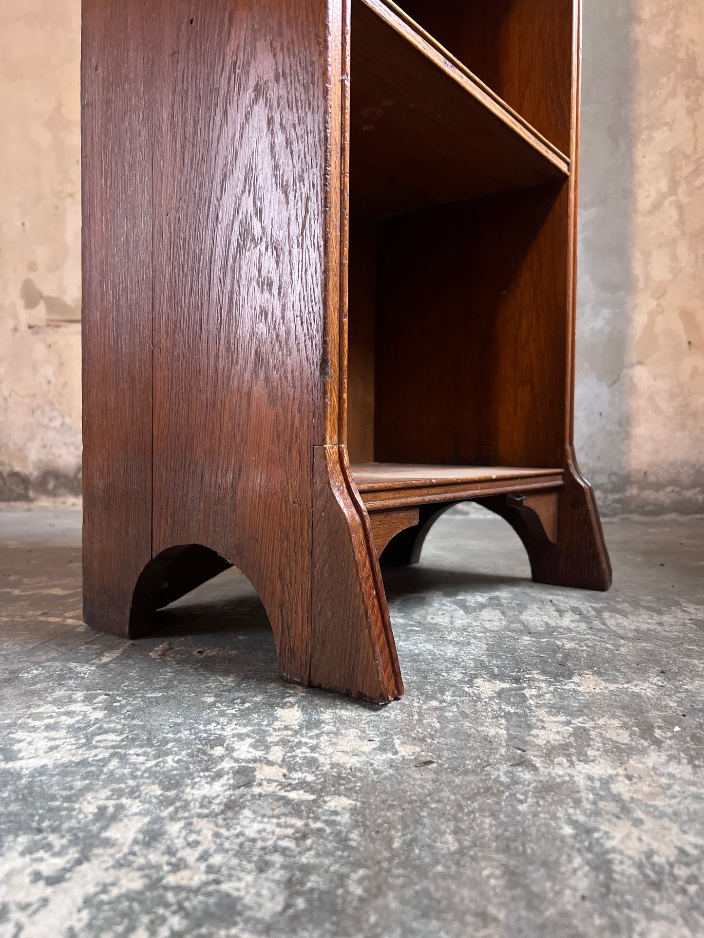 Tall Arts and Crafts Oak Bookcase