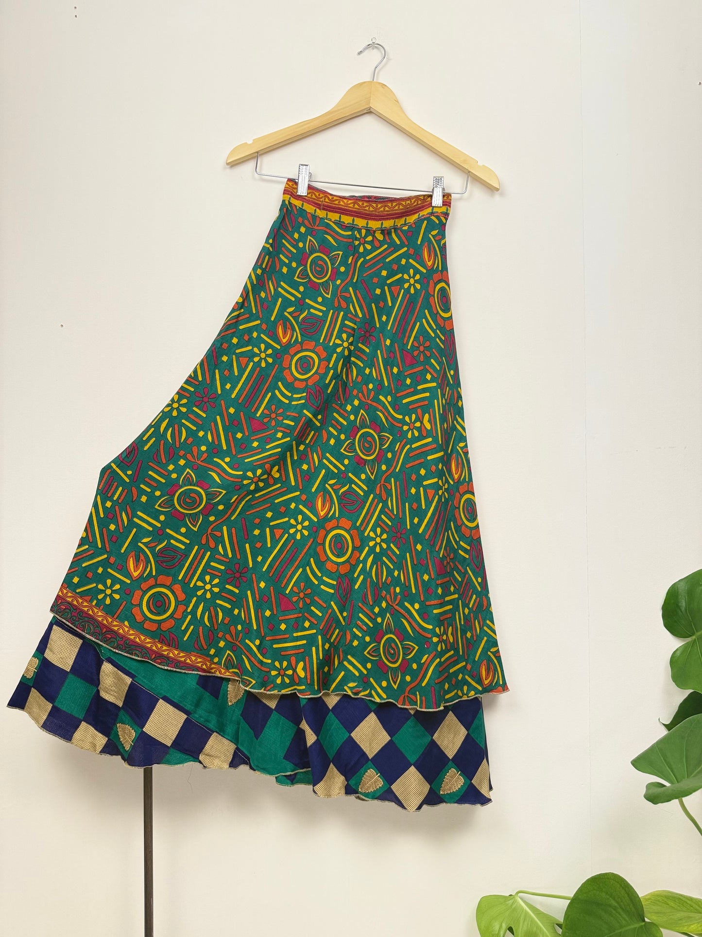 Vintage Saree Silk Wrap Skirt