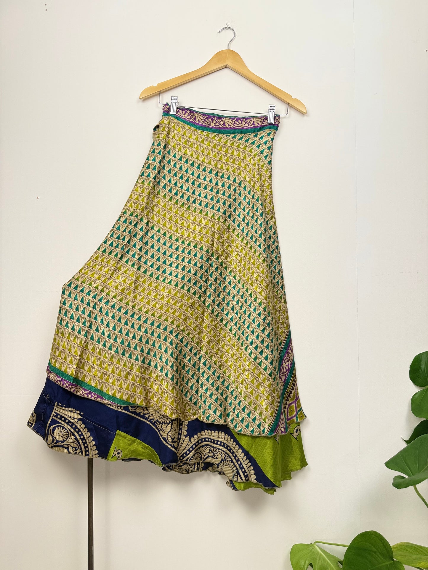 Vintage Saree Silk Wrap Skirt
