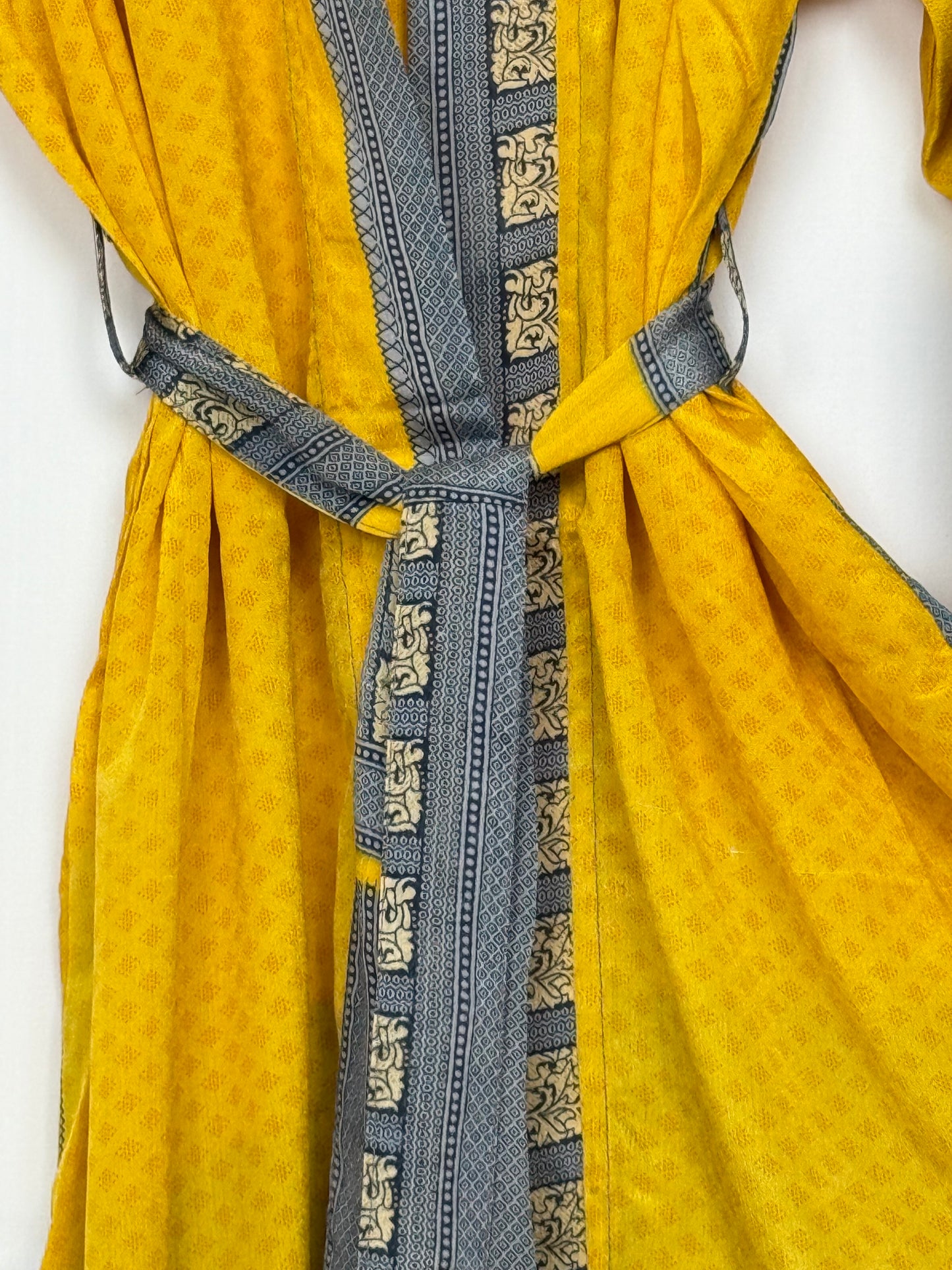 Vintage Saree Silk Kimono / Duster - Long