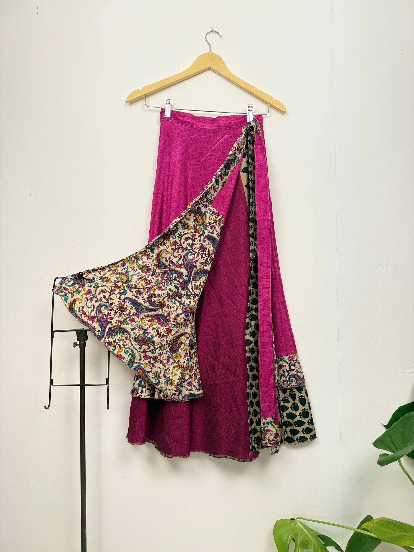 Vintage Saree Silk Wrap Skirt