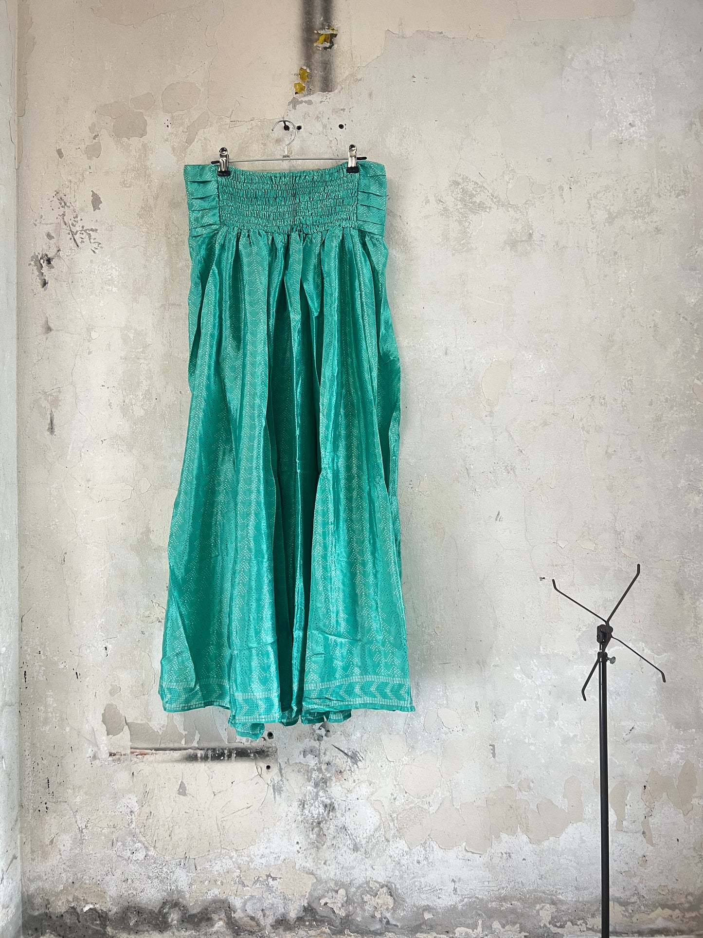 Vintage Saree Silk Pleated Skirt