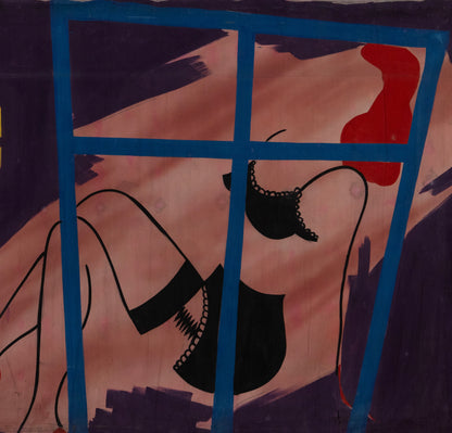 1960s German Hand Painted Cinema Banner - käufliche mädchen