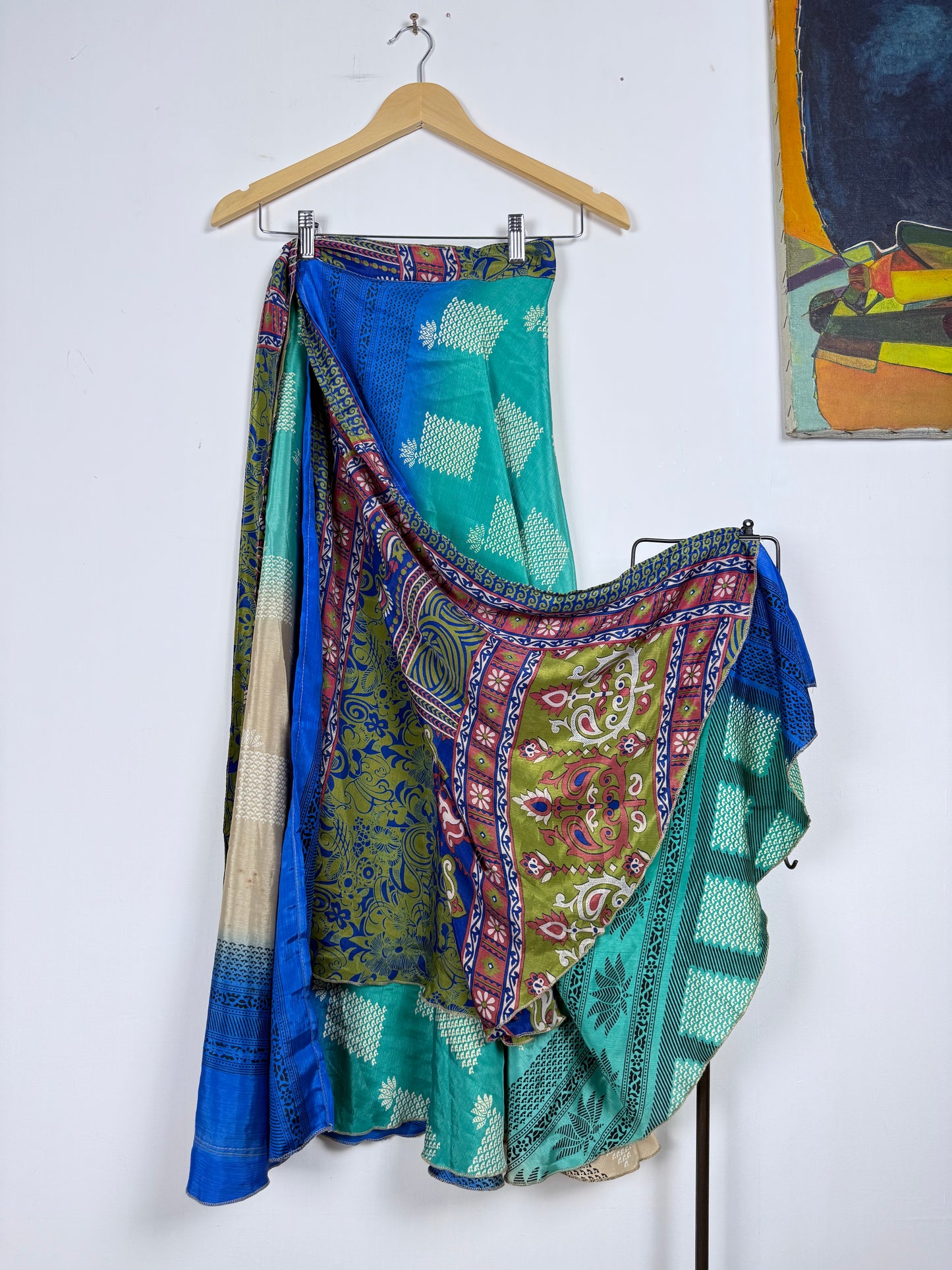 Vintage Saree Silk Wrap Skirt