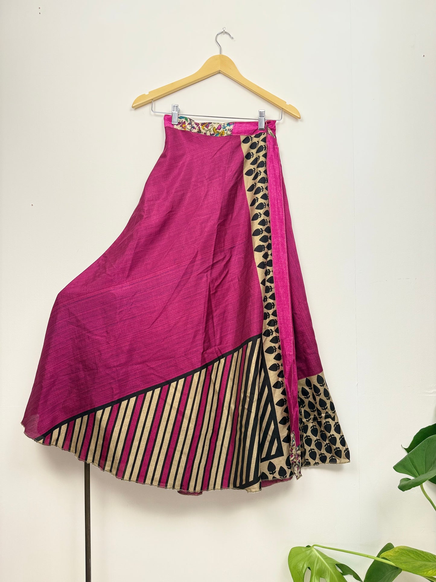 Vintage Saree Silk Wrap Skirt