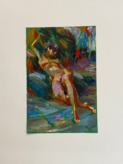 Reclining Nude | Colourful Figurative Painting