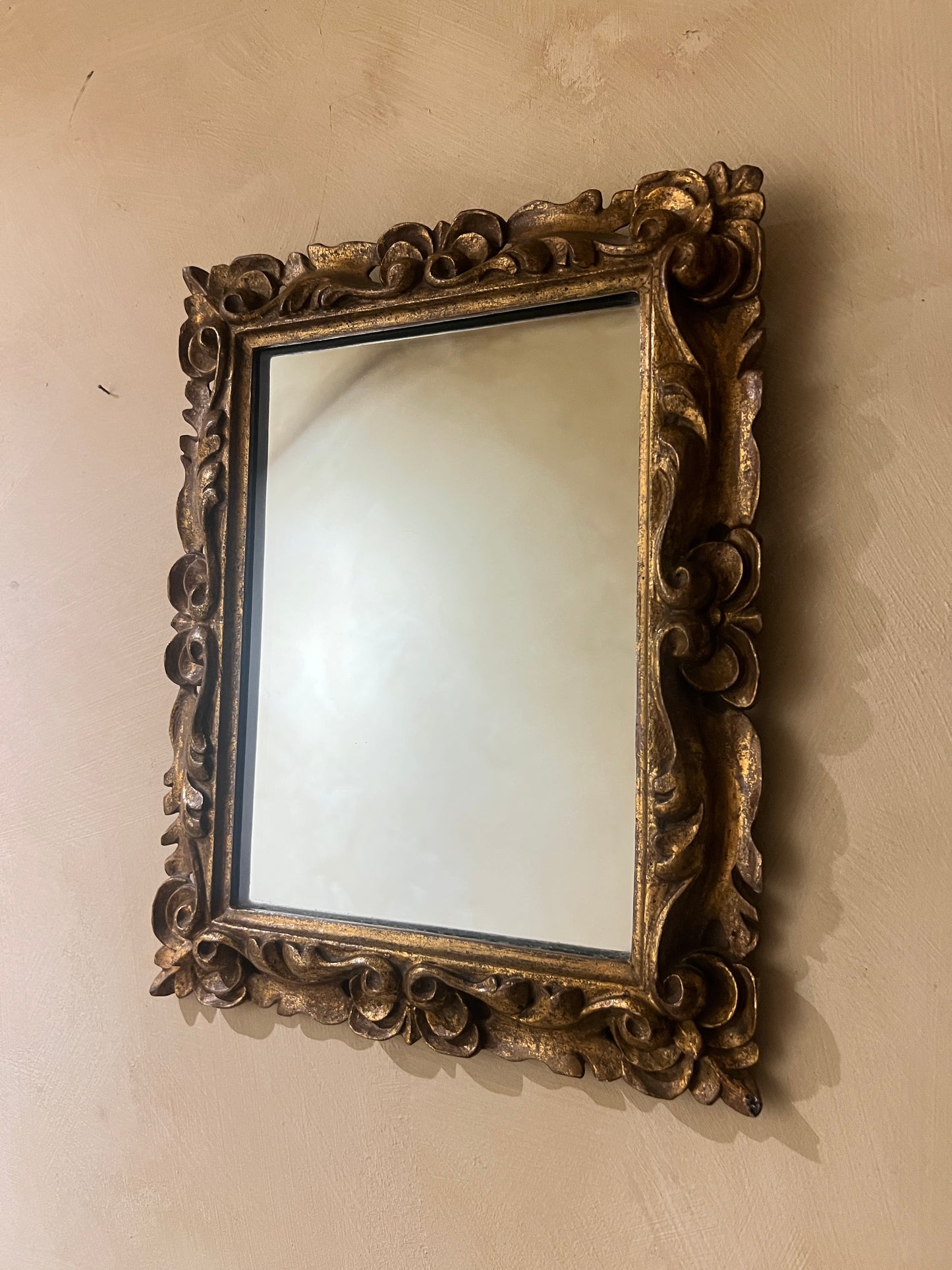 A Diminutive 1950’s Italian Gilt Wall Mirror
