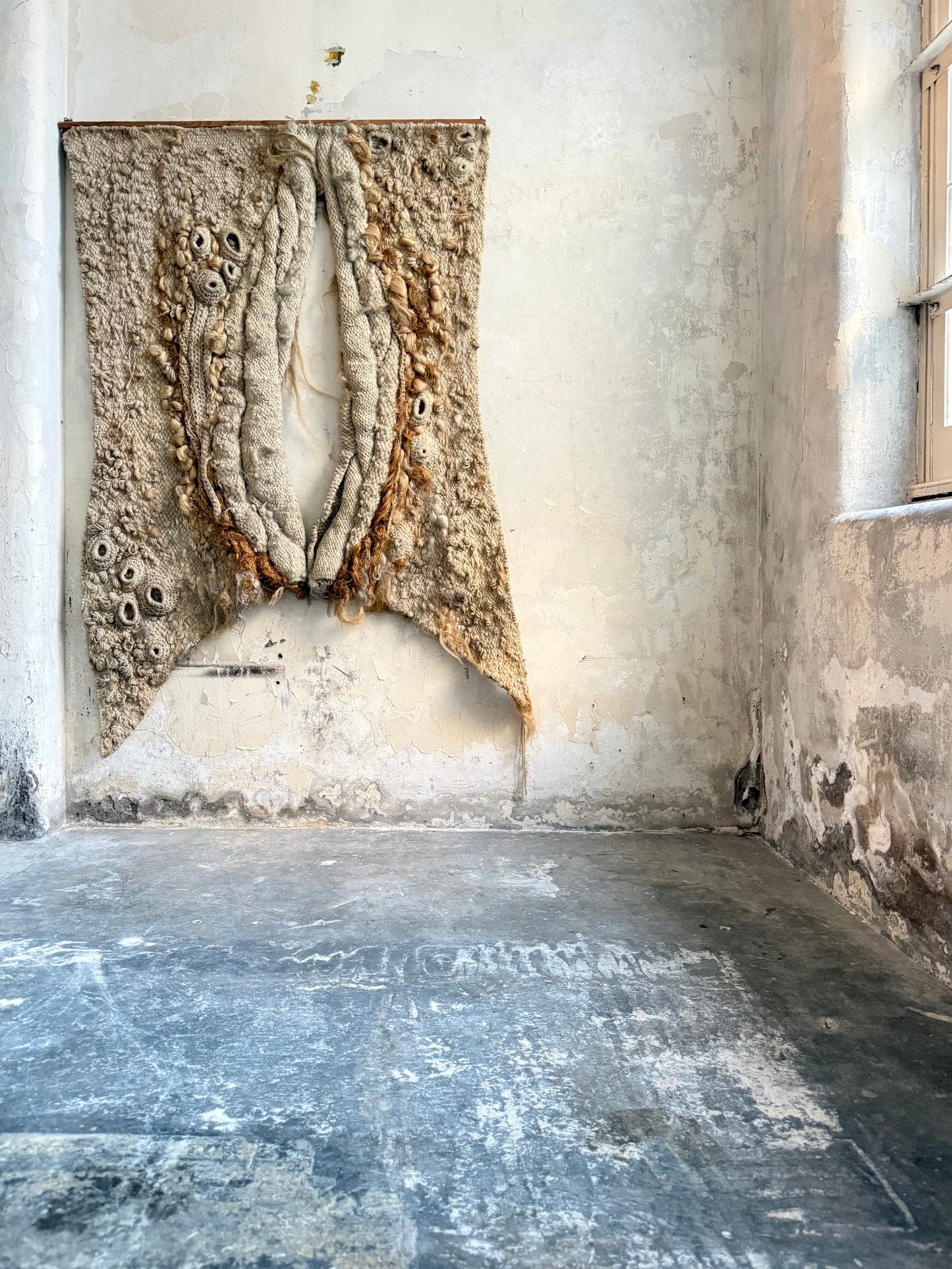 Ellen Lenvik (Oslo) 'Growth' Jute & Wool Textile Art