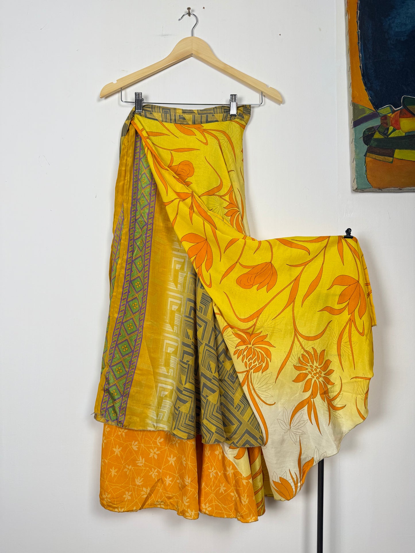 Vintage Saree Silk Wrap Skirt