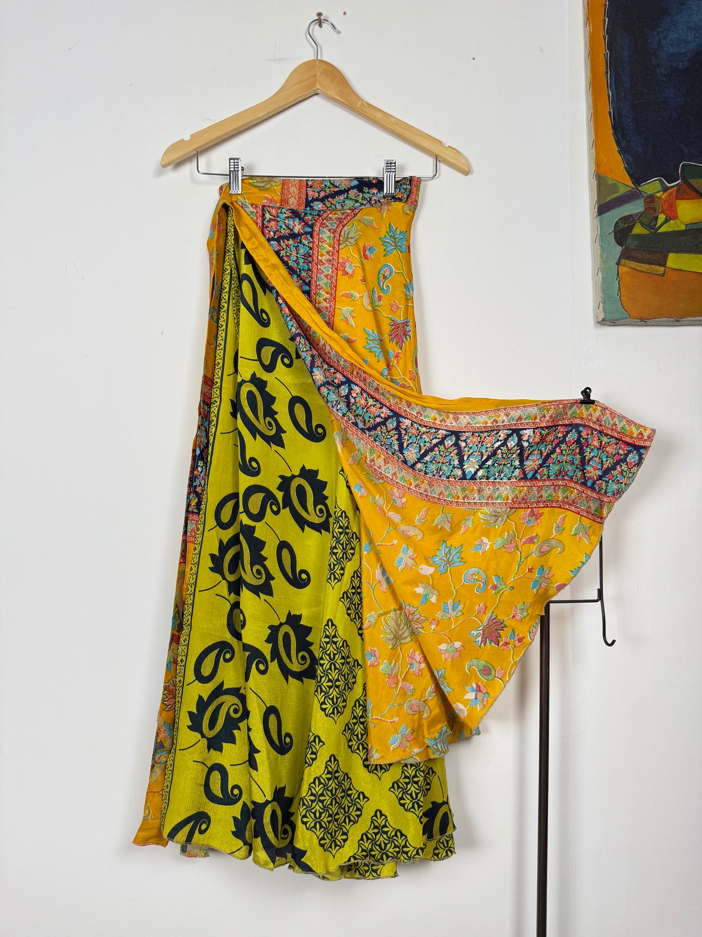 Vintage Saree Silk Wrap Skirt