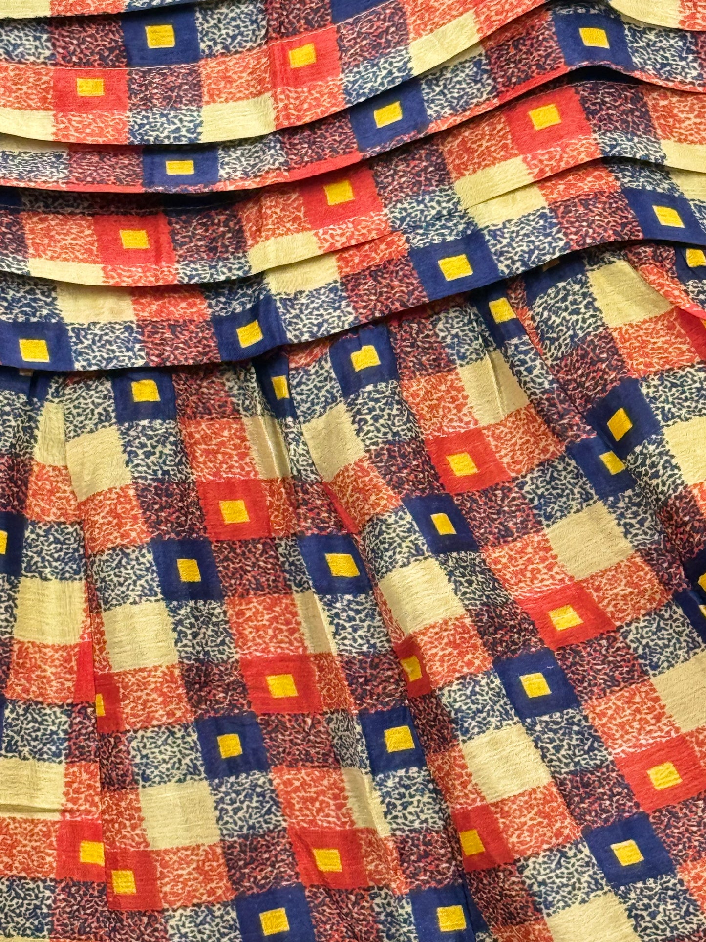 Vintage Saree Silk Pleated Skirt