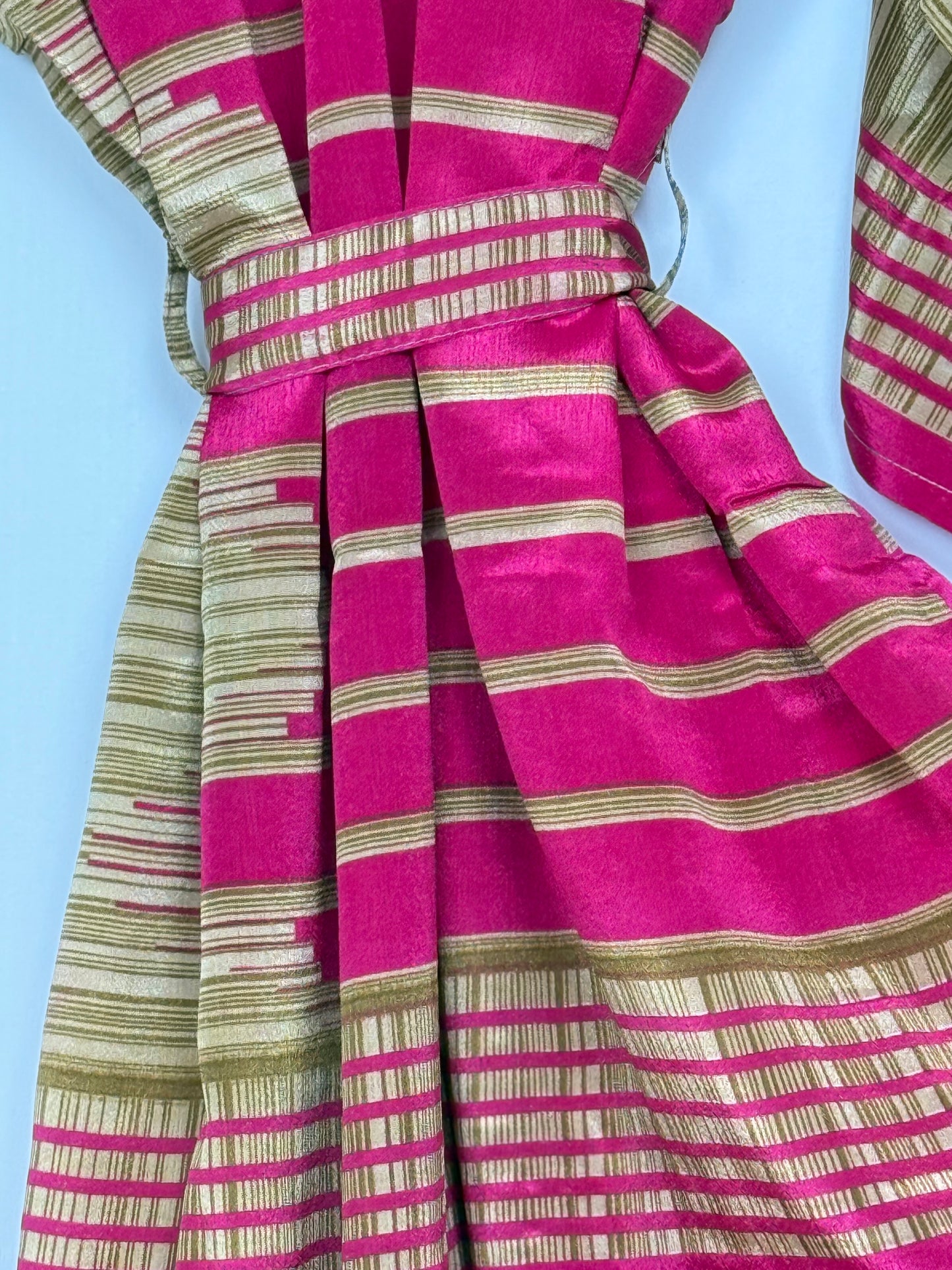 Vintage Saree Silk Kimono / Duster - Long