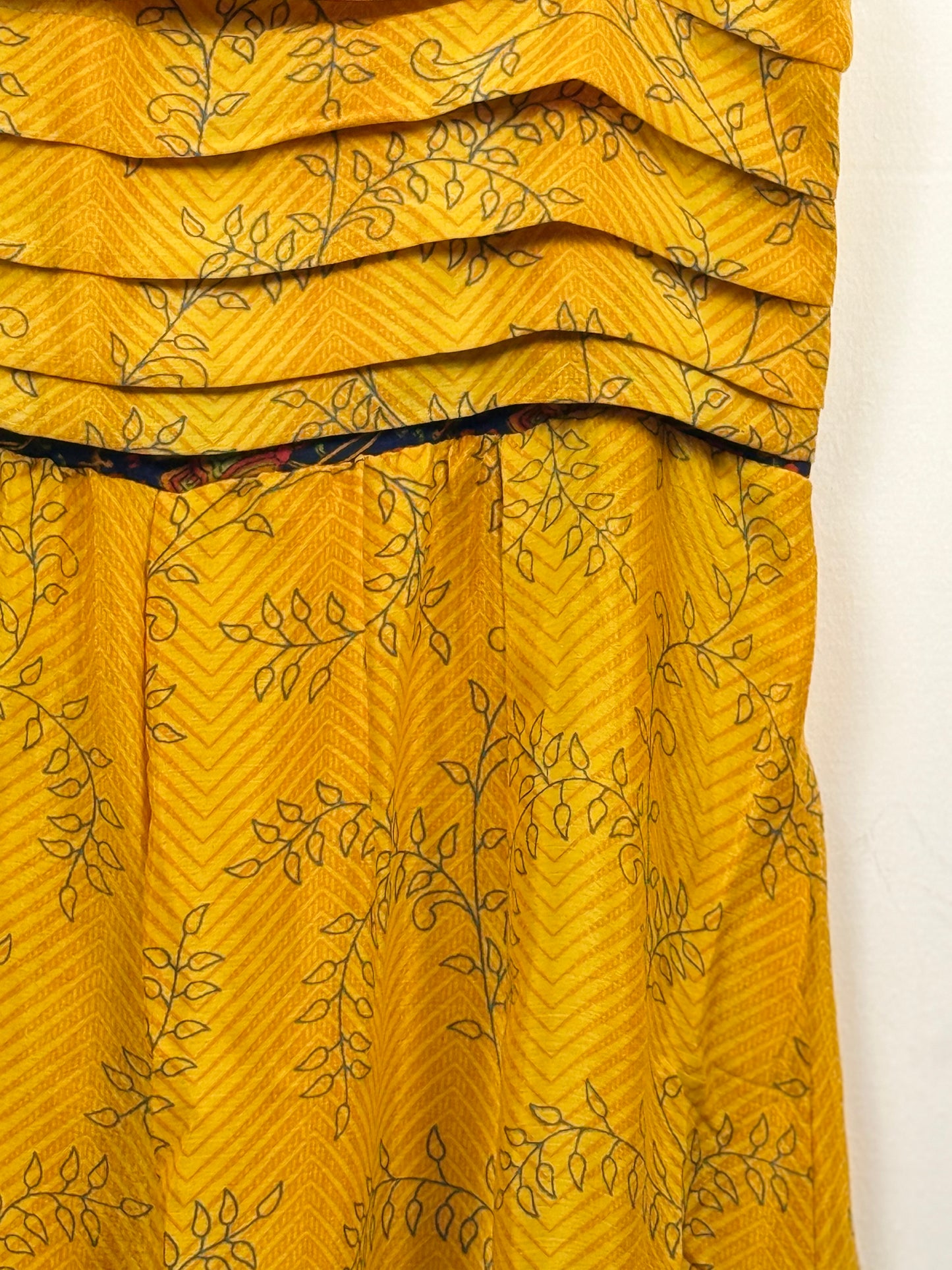 Vintage Saree Silk Pleated Skirt