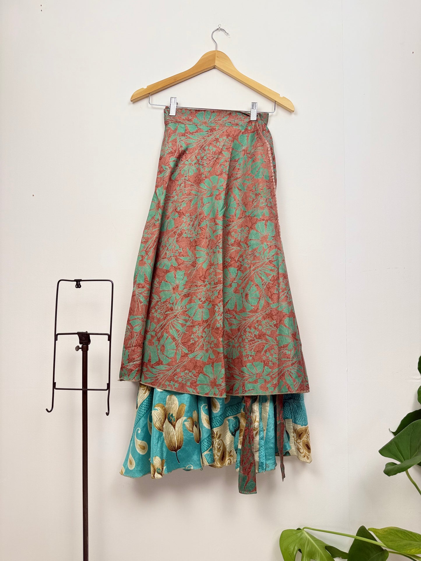 Vintage Saree Silk Wrap Skirt