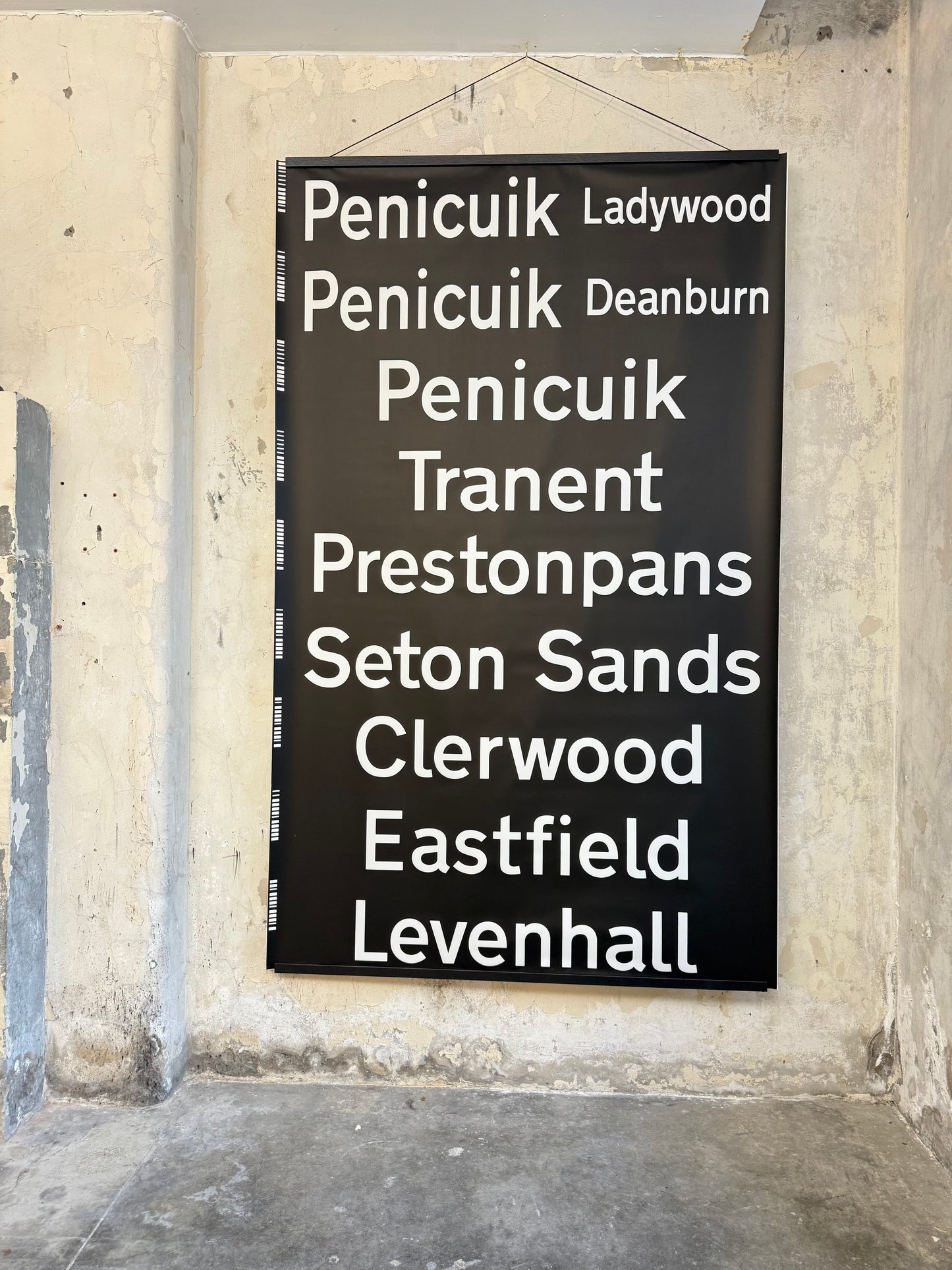 Edinburgh Destination Bus Blind - Penicuik to Levenhall