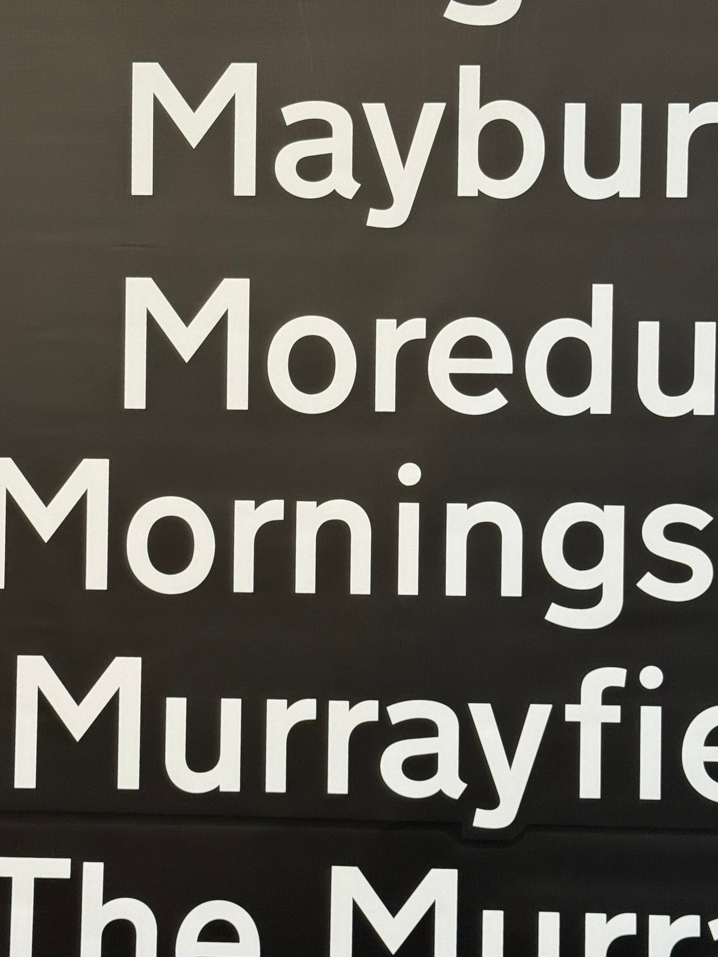 Edinburgh Destination Bus Blind - Kirkliston to The Murrays