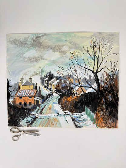 Colour Wash Landscape after Pissarro Original Artwork No.406 - ARTHUR ALLAN WILSON, Scottish | 1944-2024