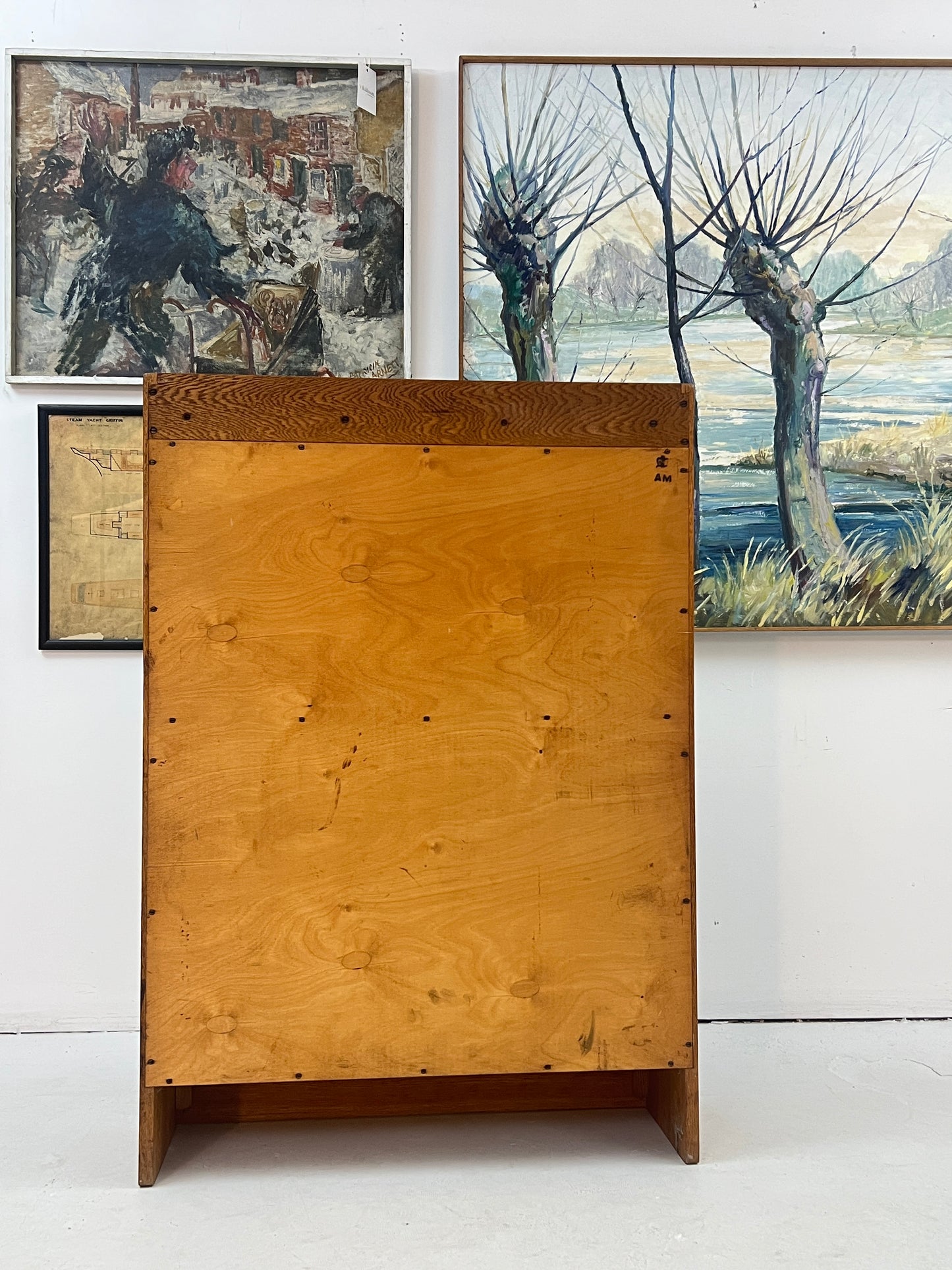 A 1950's Oak Open Bookcase